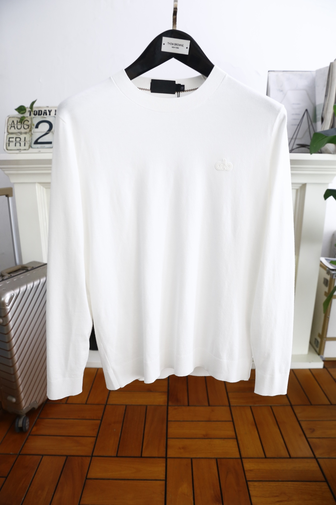 🔥alo.2025秋季新品男士针织长袖衫👍🏼时尚经典圆领设计！胸前品牌字母设计👍高级定制百搭款式 任何人