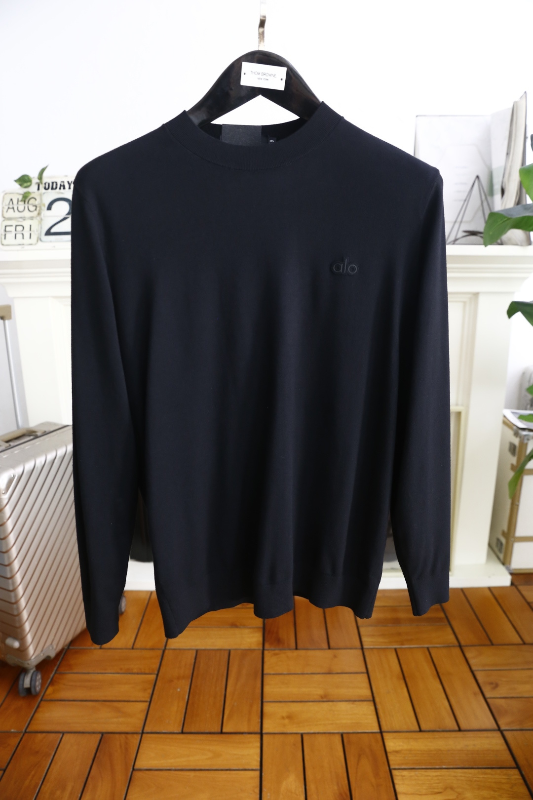 🔥alo.2025秋季新品男士针织长袖衫👍🏼时尚经典圆领设计！胸前品牌字母设计👍高级定制百搭款式 任何人