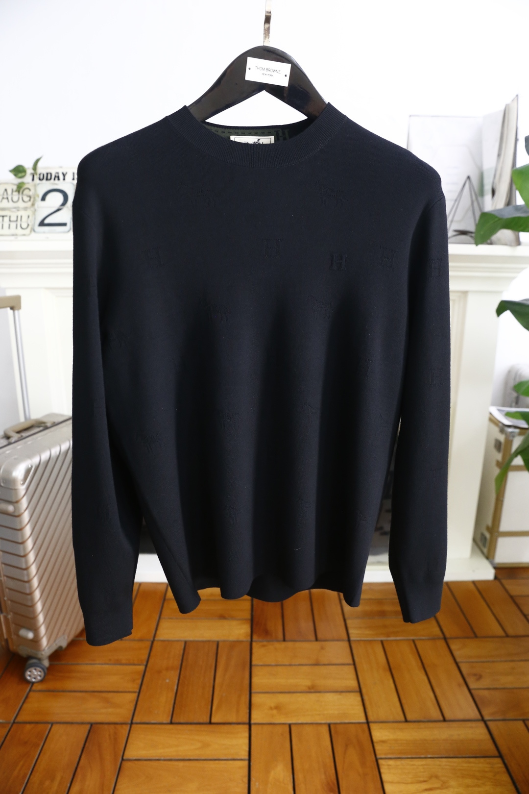 🔥爱马4/Her*es.2025秋季新品🆕时尚百搭圆领长袖针织衫🧶奢华品牌经典元素LOGO设计👍🏻走线更