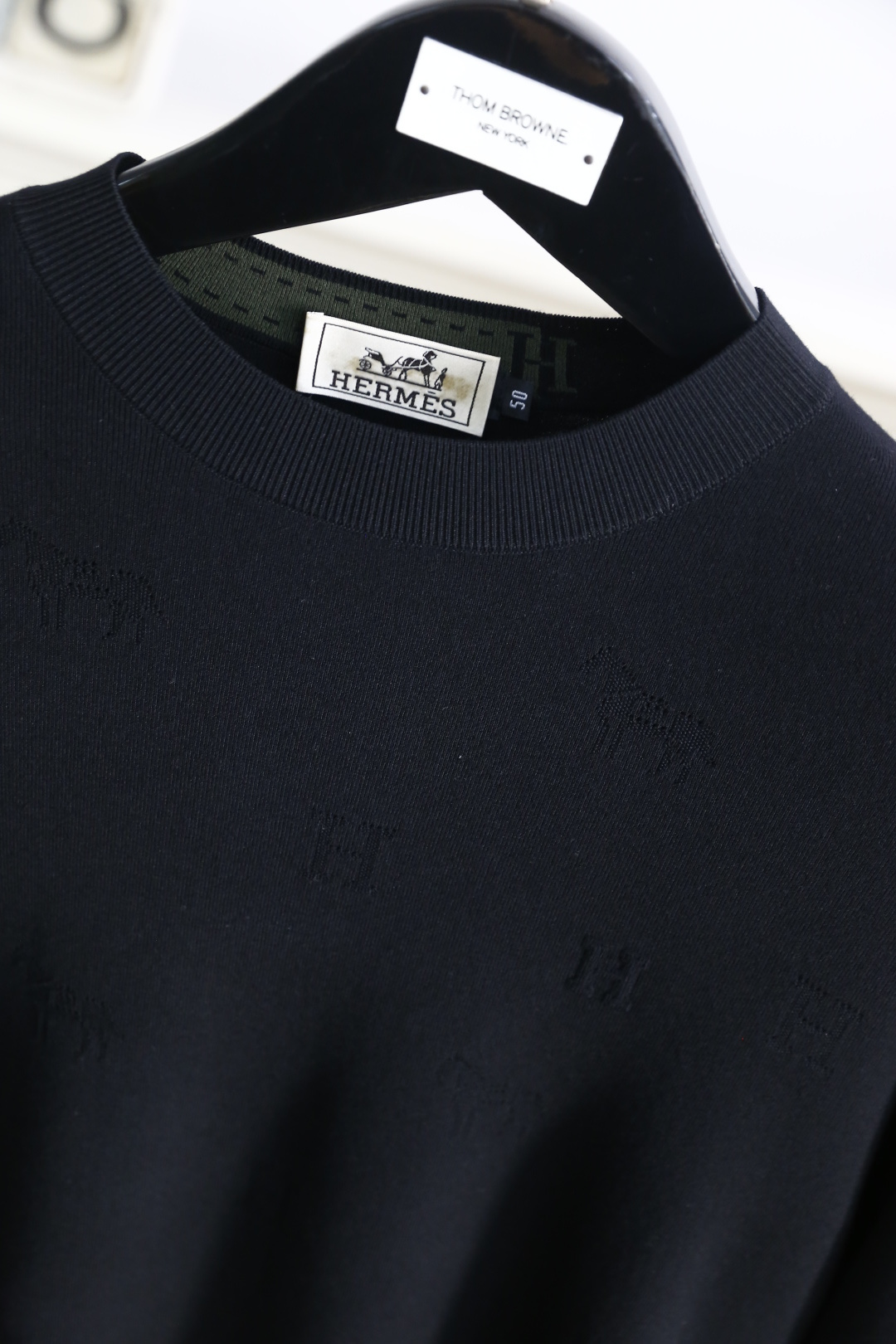 🔥爱马4/Her*es.2025秋季新品🆕时尚百搭圆领长袖针织衫🧶奢华品牌经典元素LOGO设计👍🏻走线更