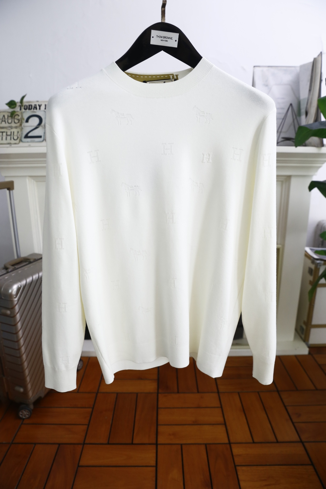 🔥爱马4/Her*es.2025秋季新品🆕时尚百搭圆领长袖针织衫🧶奢华品牌经典元素LOGO设计👍🏻走线更