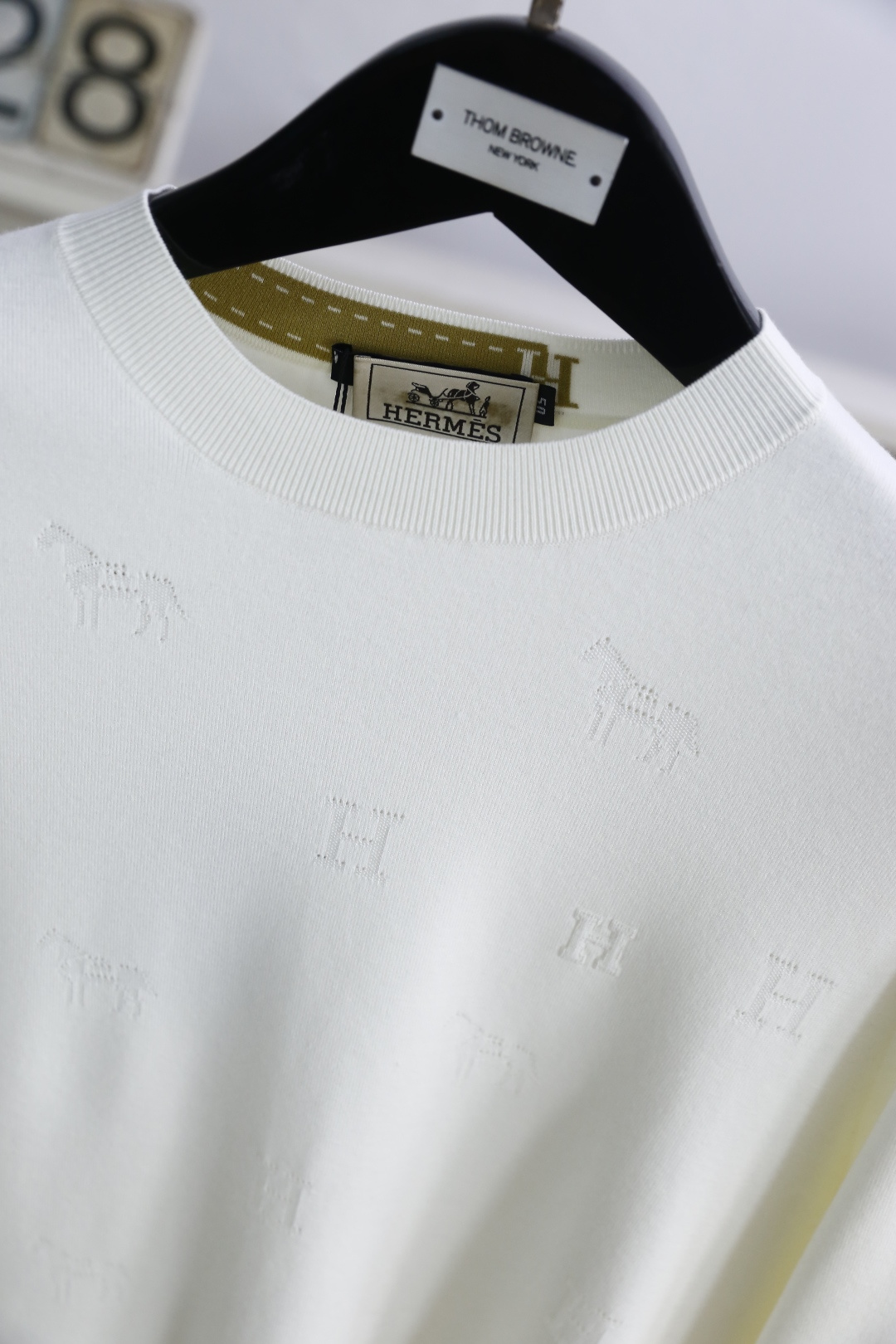 🔥爱马4/Her*es.2025秋季新品🆕时尚百搭圆领长袖针织衫🧶奢华品牌经典元素LOGO设计👍🏻走线更