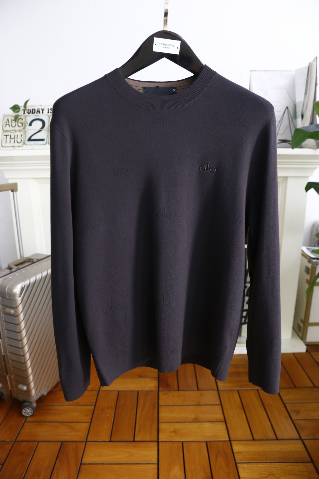 🔥alo.2025秋季新品男士长袖针织衫👍🏼独家呈现！奢华品牌字母LOGO搭配✅超级百搭极符合美学基调的