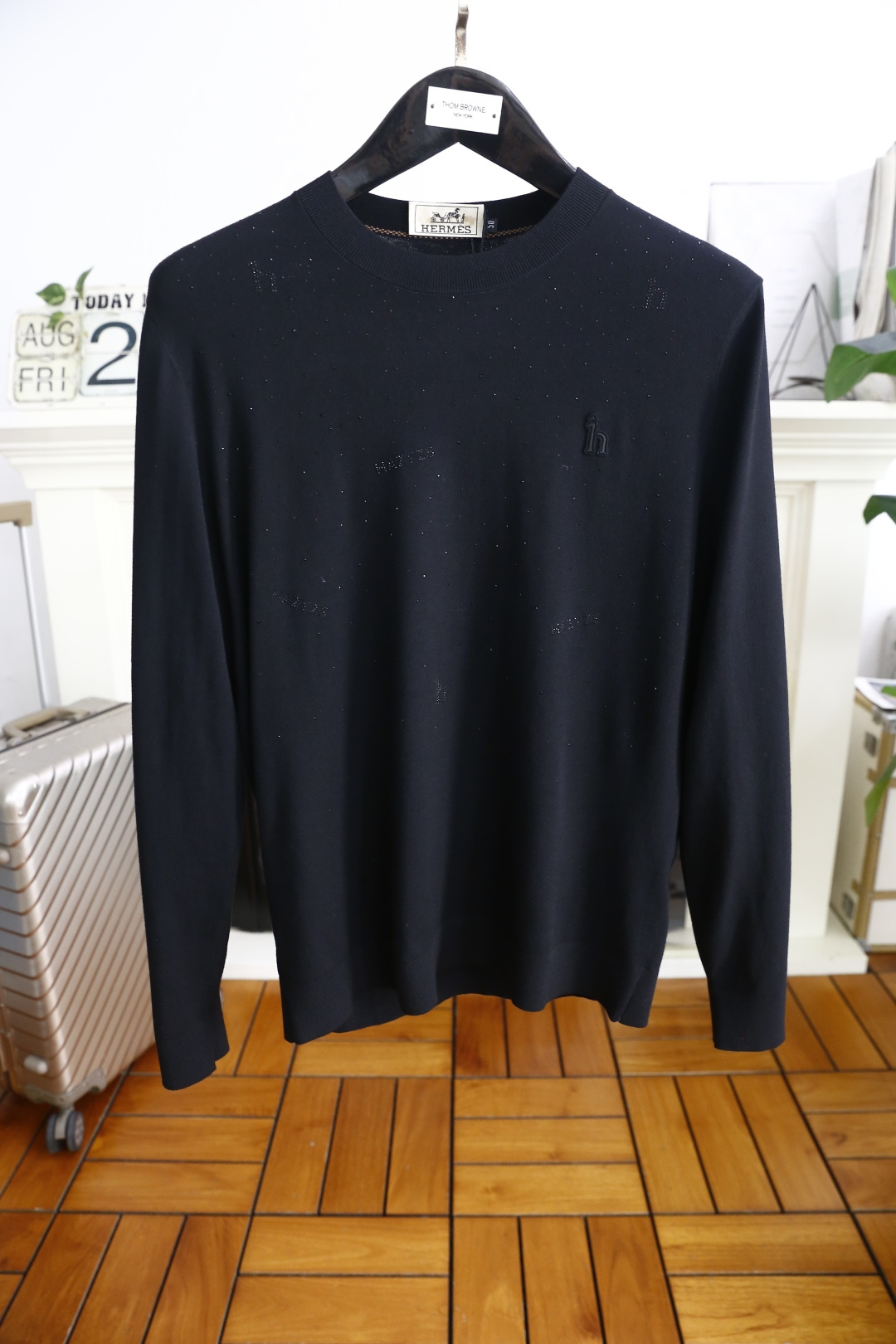 🔥爱马4/Her*es.2025秋季新品🆕时尚百搭圆领长袖针织衫🧶奢华品牌经典元素LOGO设计👍🏻走线更