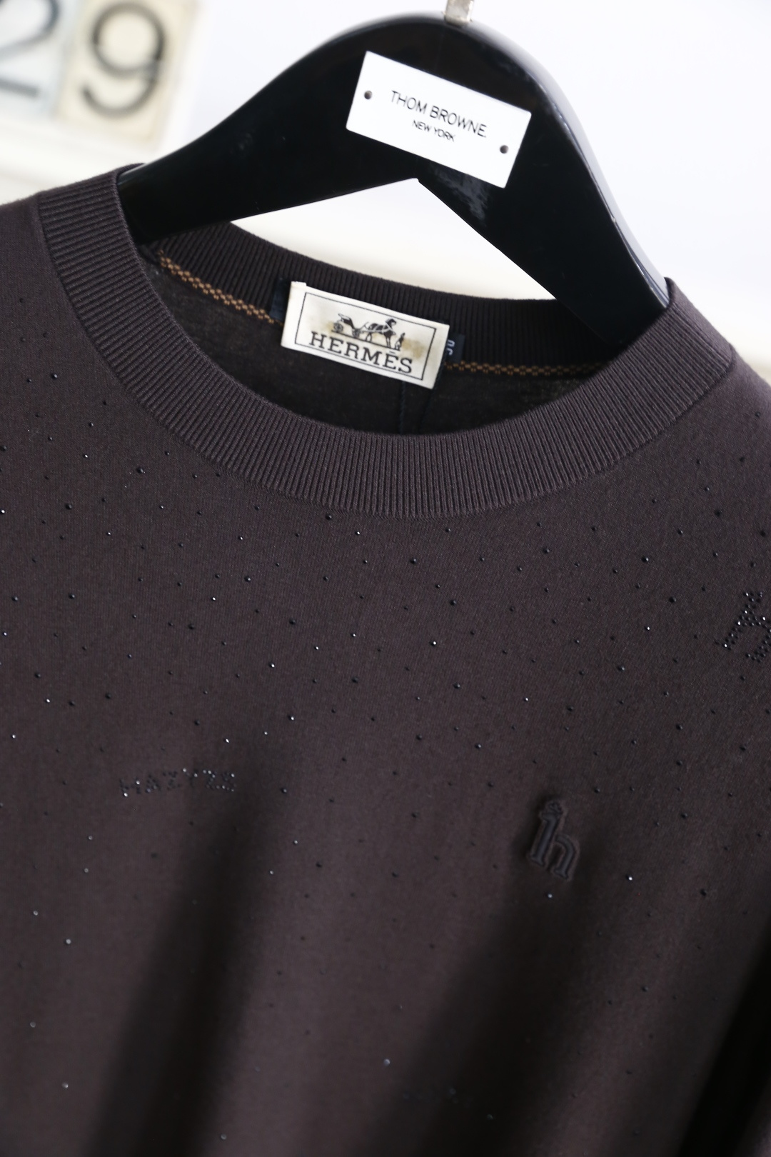 🔥爱马4/Her*es.2025秋季新品🆕时尚百搭圆领长袖针织衫🧶奢华品牌经典元素LOGO设计👍🏻走线更