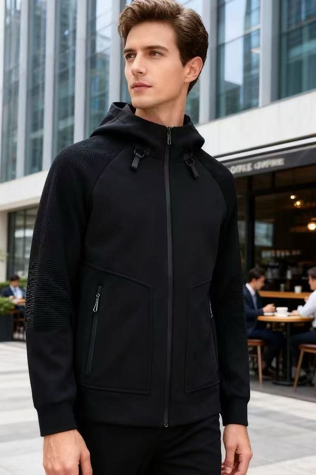 NO:526720,Jeni*/Ze*na. 2025 autumn new product men's classic hooded jacket luxury classic brand elements matching!  The top body is so handsome, absolutely handsome and popular style!  The clothing of the single item that enters the autumn, the upper body rate, and the outdated style that is always online. Therefore, the more time goes by, the more delicious it becomes, the more new it is, the details everywhere show the craftsmanship!  The upper body is generous enough, high-end and simple enough, and has super strong dressing skills. It is a good style that must be seen!  Counter size 48-56, shipped the next day!  ,zegna,jackets & coats,hats,alexander wang19860909杰尼*/Ze*na. 2025秋季新品男士经典连帽外套奢华经典品牌元素搭配！上身帅到爆,绝对帅气的人气款式！入秋的单品着装,上身率,永远在线的不过时款式.所以,越穿越有味道的弥久常新.处处细节显工艺！上身足够大方,足够的高级跟简单,穿搭能力超强,必眼入的好款！专柜尺码48-56,隔天出货！,,zegna,jackets & coats,hats,alexander wang,Men's clothing