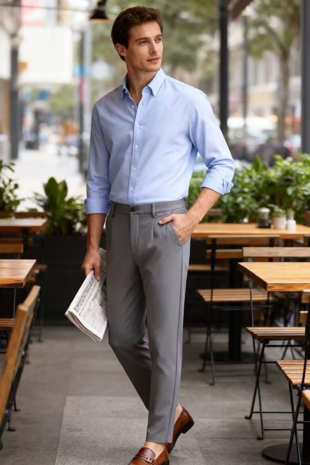 NO:529040,Jenia. 2025 autumn fashion men's new casual pants are nine-point style, neat and slim, suitable for a variety of body shapes, showing the capable temperament, classic single-pin buckle, and oblique pockets on both sides, simple and elegant, both practical and aesthetic. It is made of a blended fabric with a good drape, which is crisp and not easy to wrinkle, suitable for wearing in many scenarios such as business and casual!  Must-have in autumn!  Size 30-40, there are 35!  Shipping the next day!  ,zegna,alexander wang19860909杰尼亚. 2025秋季时尚男士新品休闲裤九分版型,利落修身,适合多种身形,展现干练气质经典单粒扣门襟,两侧斜插口袋,简约大方,兼具实用性与美观性.采用为垂坠感较好的混纺面料,挺括不易皱,适合商务休闲等多场景穿着！秋季必入手！尺码30-40,有35！隔天出货！,,zegna,alexander wang,Men's clothing