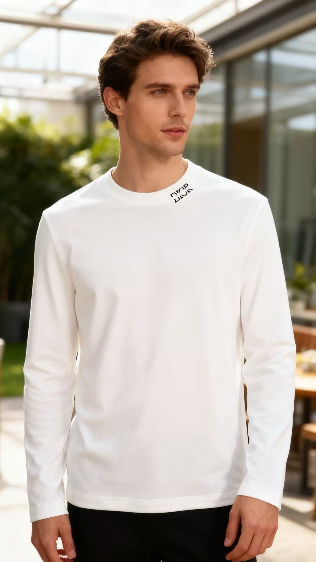 NO:529050,Dior. 2025 autumn new men's base shirt!  Classic round neck design!  The neckline is matched with the brand letter LOGO pattern and is simple and has a sense of detail. This T-shirt reflects its exquisite creation of daily items. It can be worn alone with casual pants and jeans, or as an inner layer under a jacket or suit. It is suitable for daily travel, casual gatherings and other occasions, and can show a simple but stylish dressing style. Size 48-58, half a size!  Shipping the next day!  ,dior,jeans,jackets & coats,tees,t-shirt,business suit,alexander wang19860909迪奥. 2025秋季新品男士打底衫！经典圆领设计！领口搭配品牌字母LOGO图案简约中带有细节感.此款T恤体现了其对日常单品的精致化打造可单穿搭配休闲裤、牛仔裤,也可作为内搭穿在夹克、西装之下,适用于日常出行、休闲聚会等场合,能展现简约而不失格调的穿搭风格.尺码48-58,偏小半码！隔天出货！,,dior,jeans,jackets & coats,tees，t-shirt,business suit,alexander wang,Men's clothing