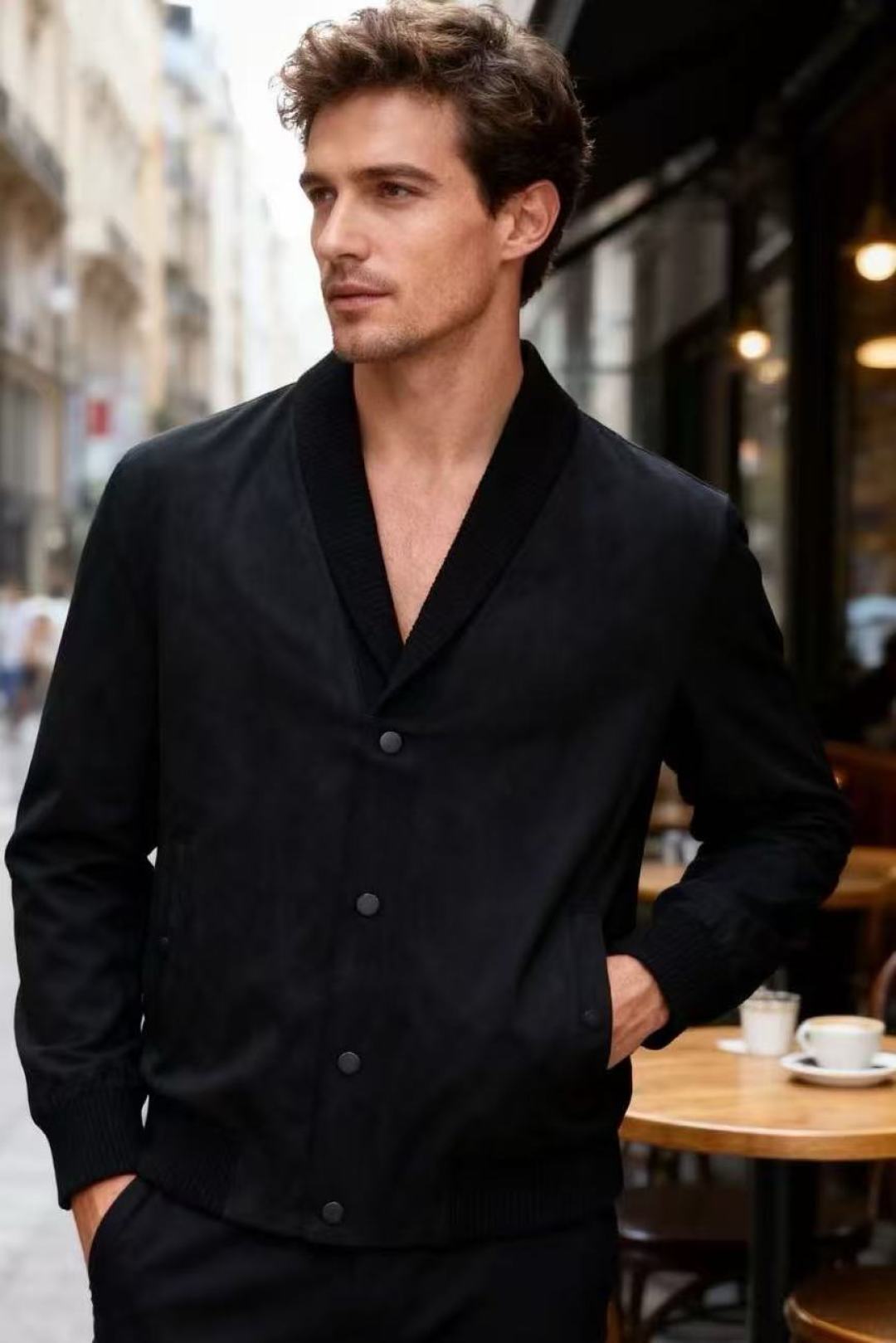 NO:529068,Louisville*/LV. 2025 autumn new men's jacket!  It is made of comfortable polyester fabric, color-blocked and knitted spliced ​​on the neckline and cuffs. The design is simple and textured. Metal buttons embellish it, and the details show the brand style!  The overall style is both retro and fashionable, suitable for creating exquisite casual or semi-formal styles. It can be matched with pants, shirts and other items from the same series of the brand to show the overall style of the brand. A must-have item for trendy men!  Size 48-56, shipped the next day!  ,,louis vuitton,louis vuitton,jackets & coats,shirts,alexander wang19860909路易威*/LV. 2025秋季新品男士夹克！采用舒适聚酯纤维面料,领口和袖口拼色针织拼接,设计简约又具质感,金属纽扣点缀其中,细节处彰显品牌风格！整体风格兼具复古与时尚感,适合打造精致的休闲或半正式穿搭风格,可搭配品牌同系列的裤子、衬衫等单品,展现品牌的整体格调.潮男必备单品！尺码48-56,隔天出货！,,louis vuitton,louis vuitton,jackets & coats,shirts,alexander wang,Men's clothing