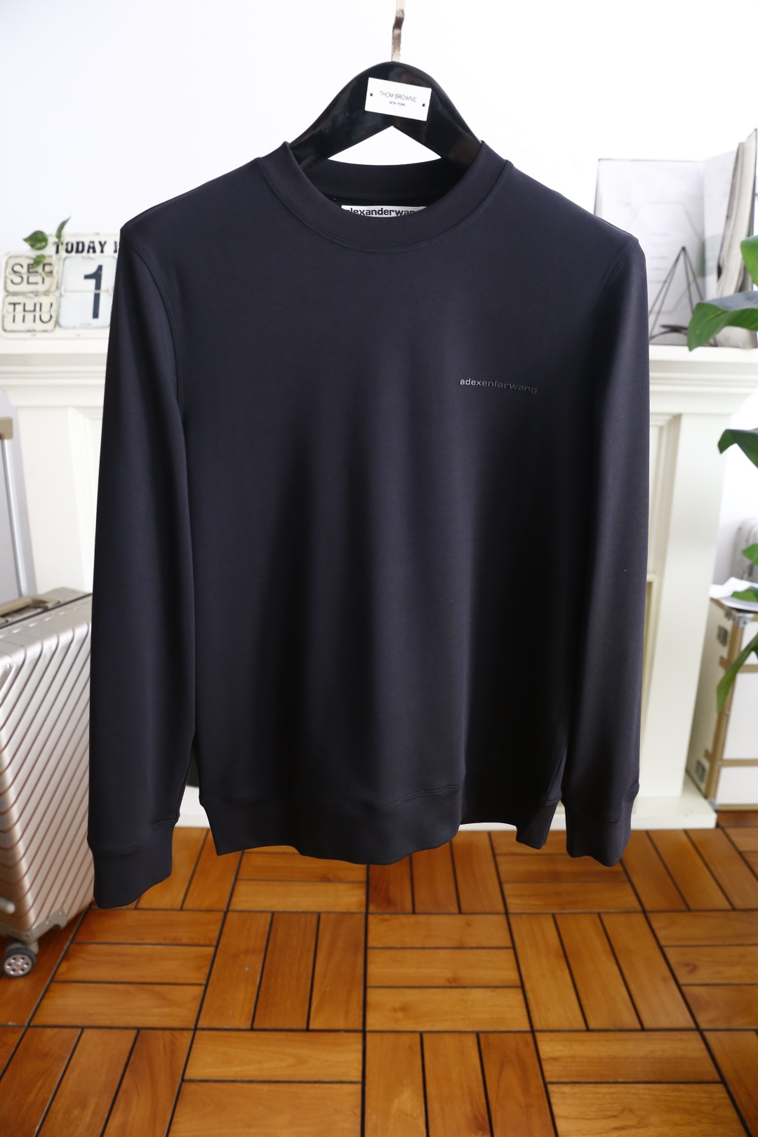 🔥Alexander Wang/大王.2025秋季新品！经典男士圆领长袖卫衣！采用舒适保暖面料！胸前有品
