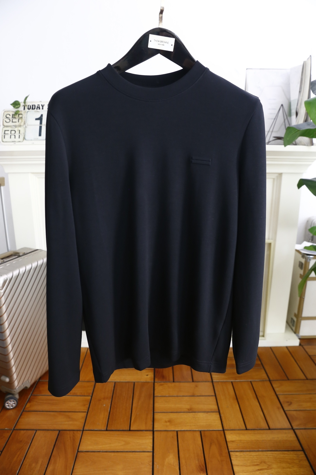 🔥杰尼*/Ze*na.2025秋季新品男士长袖打底衫！经典圆领设计🆕胸前经典品牌LOGO标识，整体版型简