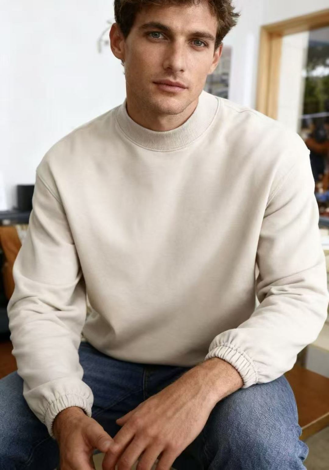 🔥lP🆕.2025秋季新品🆕时尚男士经典半高领休闲卫衣！半高领设计，袖口有收束细节，采用舒适抓绒蓄热面料