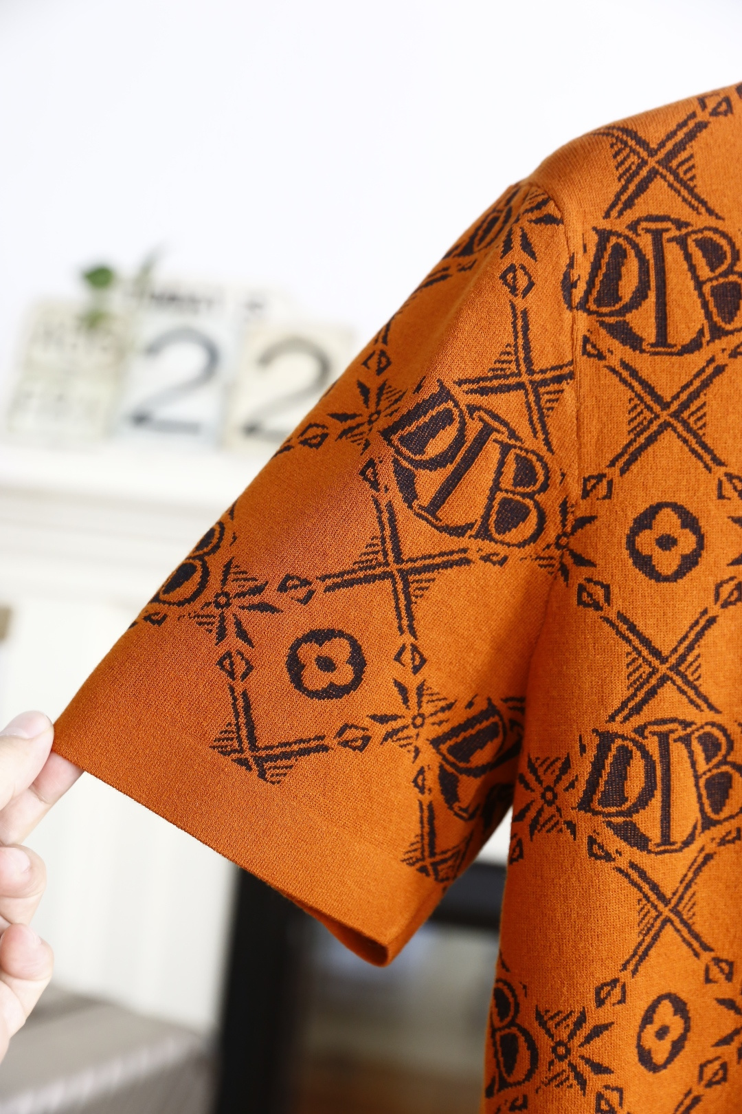 🔥路易威*/LV.2025秋季新款🆕时尚男士圆领短袖针织衫！奢华经典定制LOGO设计！高级定制百搭款式 