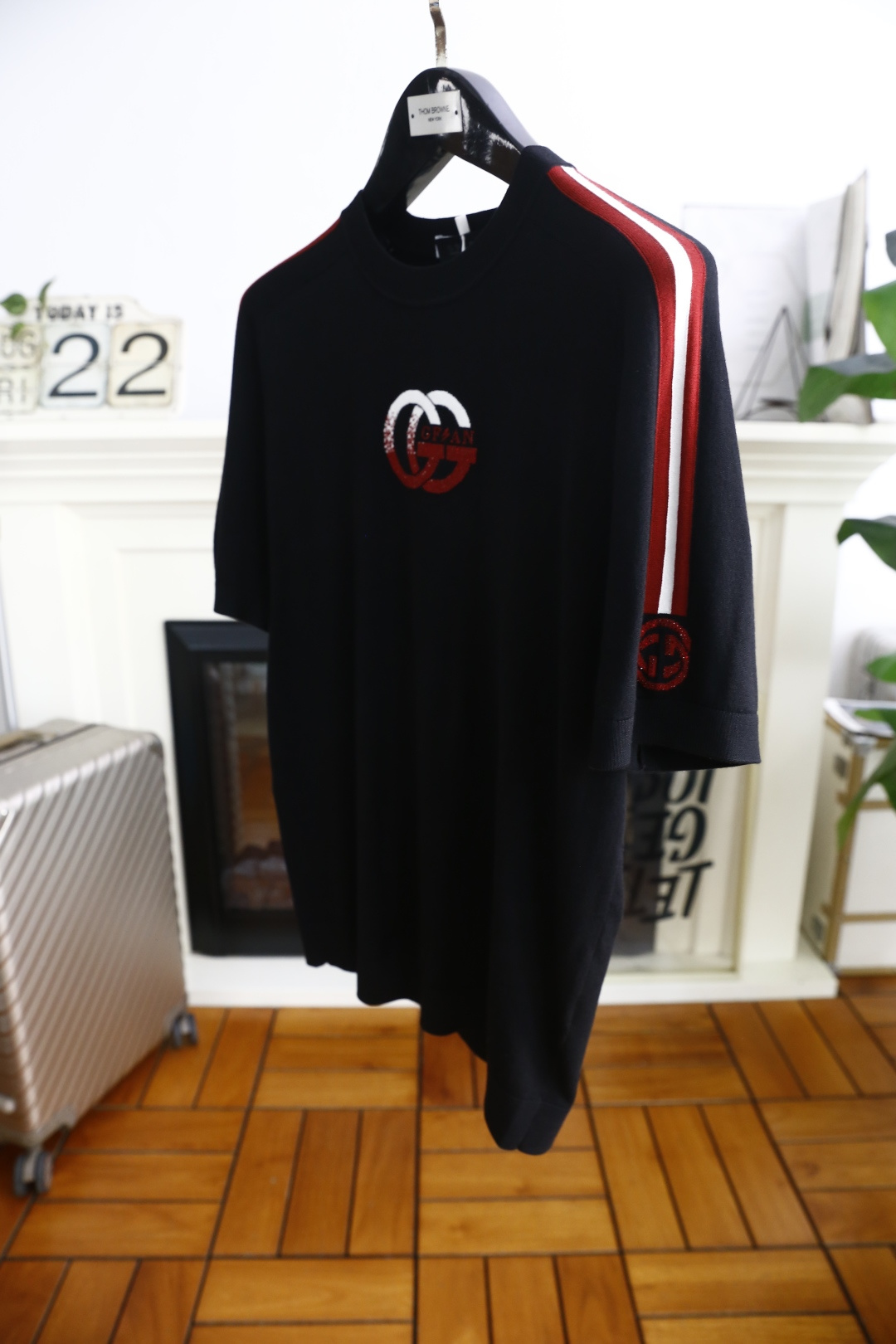 🔥古驰/Gu*ci.2025秋季新款🆕时尚男士圆领短袖针织衫！奢华经典定制LOGO设计！高级定制百搭款式