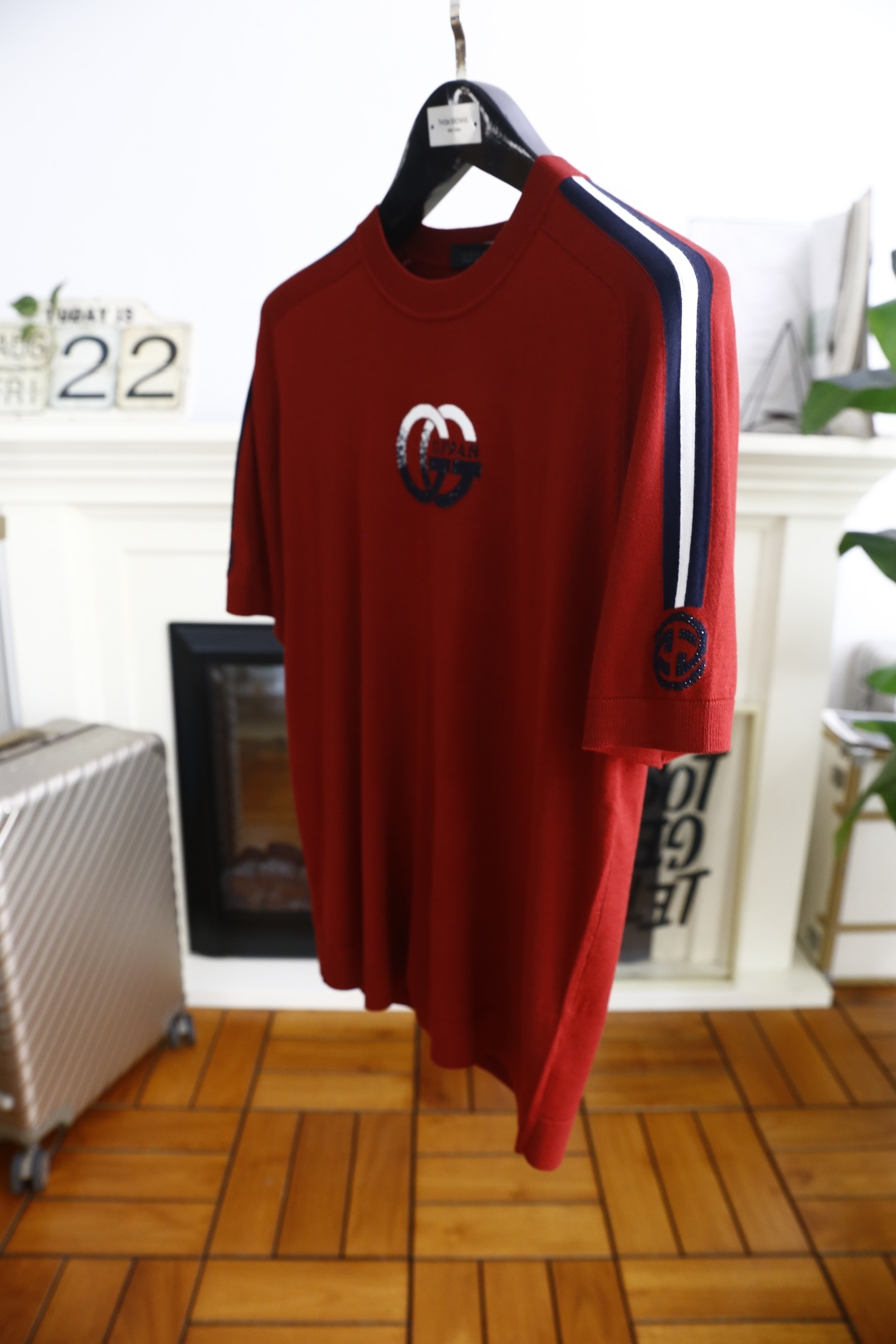 🔥古驰/Gu*ci.2025秋季新款🆕时尚男士圆领短袖针织衫！奢华经典定制LOGO设计！高级定制百搭款式