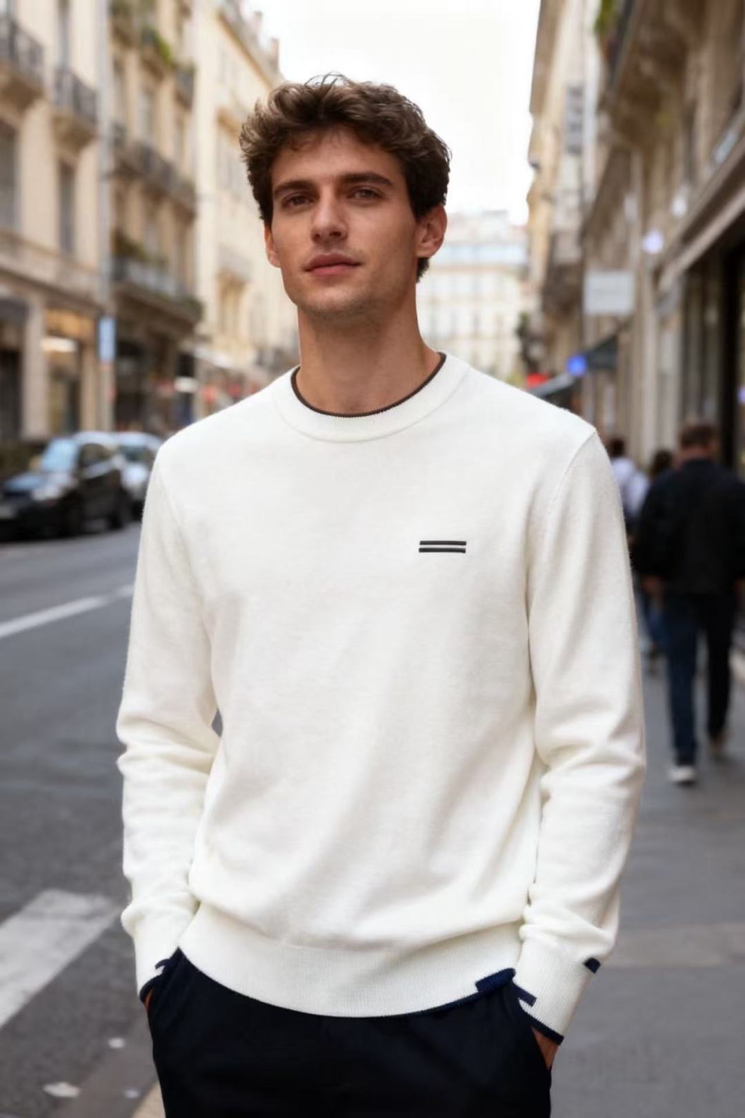 NO:596612,Zeni*/Ze*na.’s new fall men’s long-sleeved cardigan is exclusively presented!  The luxury brand LOGO is paired with a sweater that is super versatile and in line with the aesthetic tone. The most basic style has a minimalist and low-key luxury style. In the fashion industry, the simpler the item, the easier it is to show a high-end fashion sense. The customer-supplied wool blended fabric is soft and comfortable to the touch, and has excellent skin-friendliness. It is a very fashionable style for reducing age, a must-have item!  Sizes 48-56, shipped next day!  ,,zegna,sweaters,alexander wang19860909杰尼*/Ze*na. 秋季新品男士长袖羊毛衫独家呈现！奢华品牌LOGO搭配超级百搭极符合美学基调的一款毛衣,最基础的款式以极简低调的奢华风格,在时尚界越简单的单品,越极易彰显出高级时髦感,客供羊毛混纺面料触感柔软舒适,亲肤性极佳,极具减龄时髦款式,必入单品！尺码48-56,隔天出货！,,zegna,sweaters,alexander wang,Men's clothing