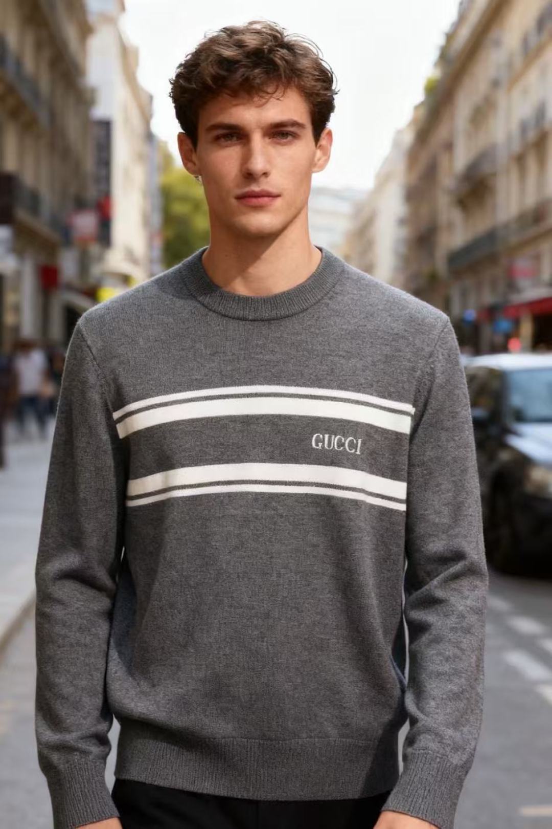 NO:596606,Gucci/Gu*ci.’s new fall men’s long-sleeved cardigan is exclusively presented!  The luxury brand letter LOGO is paired with a sweater that is super versatile and in line with the aesthetic tone. The most basic style adopts a minimalist and low-key luxury style. In the fashion industry, the simpler the item, the easier it is to show a high-end fashion sense. The customer-supplied wool blended fabric is soft and comfortable to the touch, and has excellent skin-friendlyness. It is a very fashionable style for reducing age. It is a must-have item!  Sizes 48-56, shipped next day!  ,,gucci,sweaters,alexander wang19860909古驰/Gu*ci. 秋季新品男士长袖羊毛衫独家呈现！奢华品牌字母LOGO搭配超级百搭极符合美学基调的一款毛衣,最基础的款式以极简低调的奢华风格,在时尚界越简单的单品,越极易彰显出高级时髦感,客供羊毛混纺面料触感柔软舒适,亲肤性极佳,极具减龄时髦款式,必入单品！尺码48-56,隔天出货！,,gucci,sweaters,alexander wang,Men's clothing