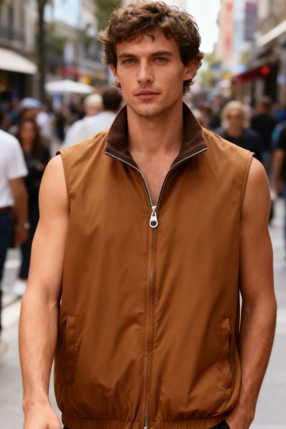 NO:598652,LP. 2025 new fall men’s reversible vest!  Men's business casual vest is simple and fashionable without losing details. Every detail is exquisite and stylish. The three-dimensional silhouette makes the upper body look super energetic!  Standard version!  The fabric is made of soft and delicate custom-made fabrics. The upper body is comfortable against the skin, stiff and stylish, and is suitable for both business and leisure! Counter sizes 48-58, shipped the next day!  ,,loro piana,alexander wang19860909LP. 2025秋季男士新品双面可穿马甲！男士商务休闲马甲简约时尚又不失细节感一款,每一处细节都精致有型 立体廓型感,上身超显精神！标准的版型！面料采用柔软细腻定制面料 上身亲肤舒适,挺括有型,商务休闲都能很好驾驭的一款! 专柜尺码48-58,隔天出货！,,loro piana,alexander wang,Men's clothing