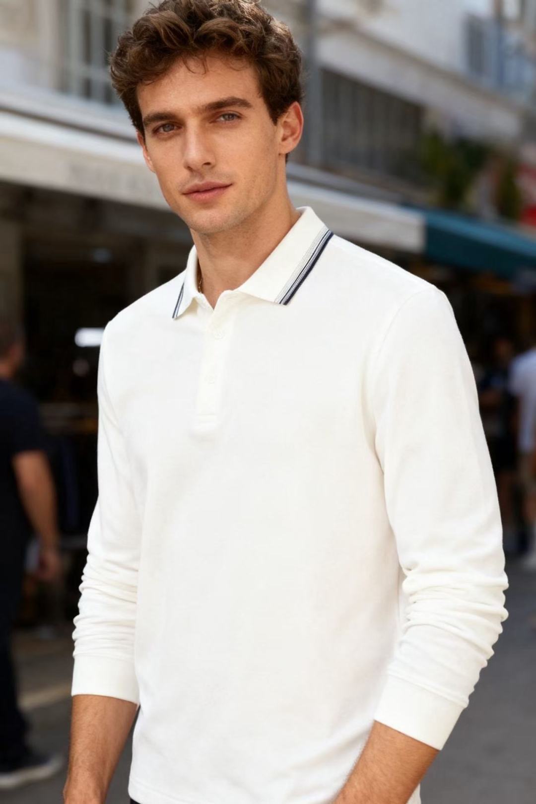 NO:610844,LP. 2025 new autumn men’s long-sleeved lapel polo shirt!  Classic three-button matching!  The long-sleeved version is designed with luxurious classic brand elements, the cuffs naturally droop, and the overall cut fits the body shape, showing a casual business style!  The clean element style and clothing texture are high-end casual brands that favor British style. This type of Polo shirt is often made of high-quality cotton-feeling fabrics, which is both comfortable and crisp. Sizes 48-58, half a size too small!  Ships next day!  ,,loro piana,alexander wang19860909LP. 2025秋季新品男士长袖翻领Polo衫！经典三颗纽扣搭配！奢华经典品牌元素设计长袖版型,袖口自然下垂,整体剪裁贴合身形,展现休闲商务风格！净版元素风格及服饰质感为偏向英伦风格的高端休闲品牌,此类Polo衫常以优质棉感面料打造,兼具舒适度与挺括感. 尺码48-58,偏小半码！隔天出货！,,loro piana,alexander wang,Men's clothing