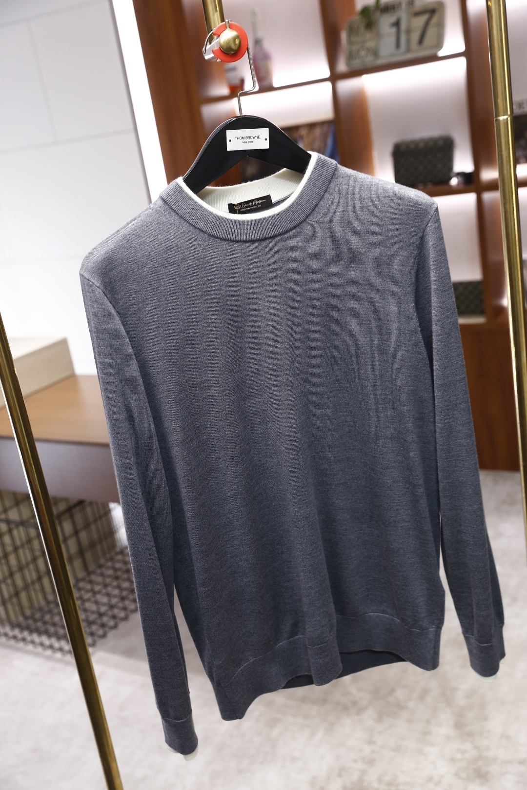 🔥杰尼*/Ze*na.2025秋冬新款男士经典假两件针织衫👍采用高档顶级针织面料，舒适保暖极佳 可防静电