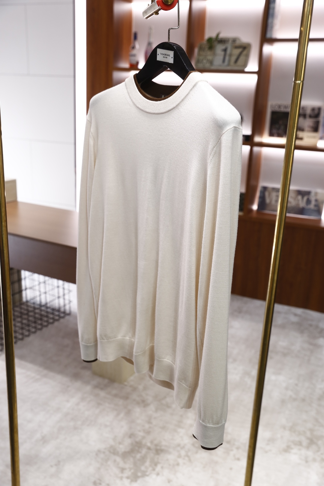 🔥杰尼*/Ze*na.2025秋冬新款男士经典假两件针织衫👍采用高档顶级针织面料，舒适保暖极佳 可防静电