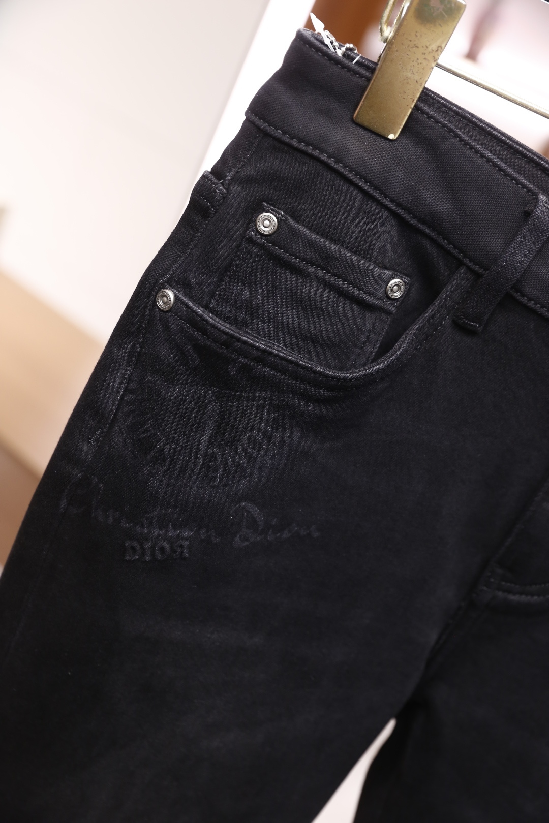 🔥迪奥/Christian Di*r.2025秋季新款原单高端男士深色百搭休闲牛仔裤！奢华经典品牌定制L