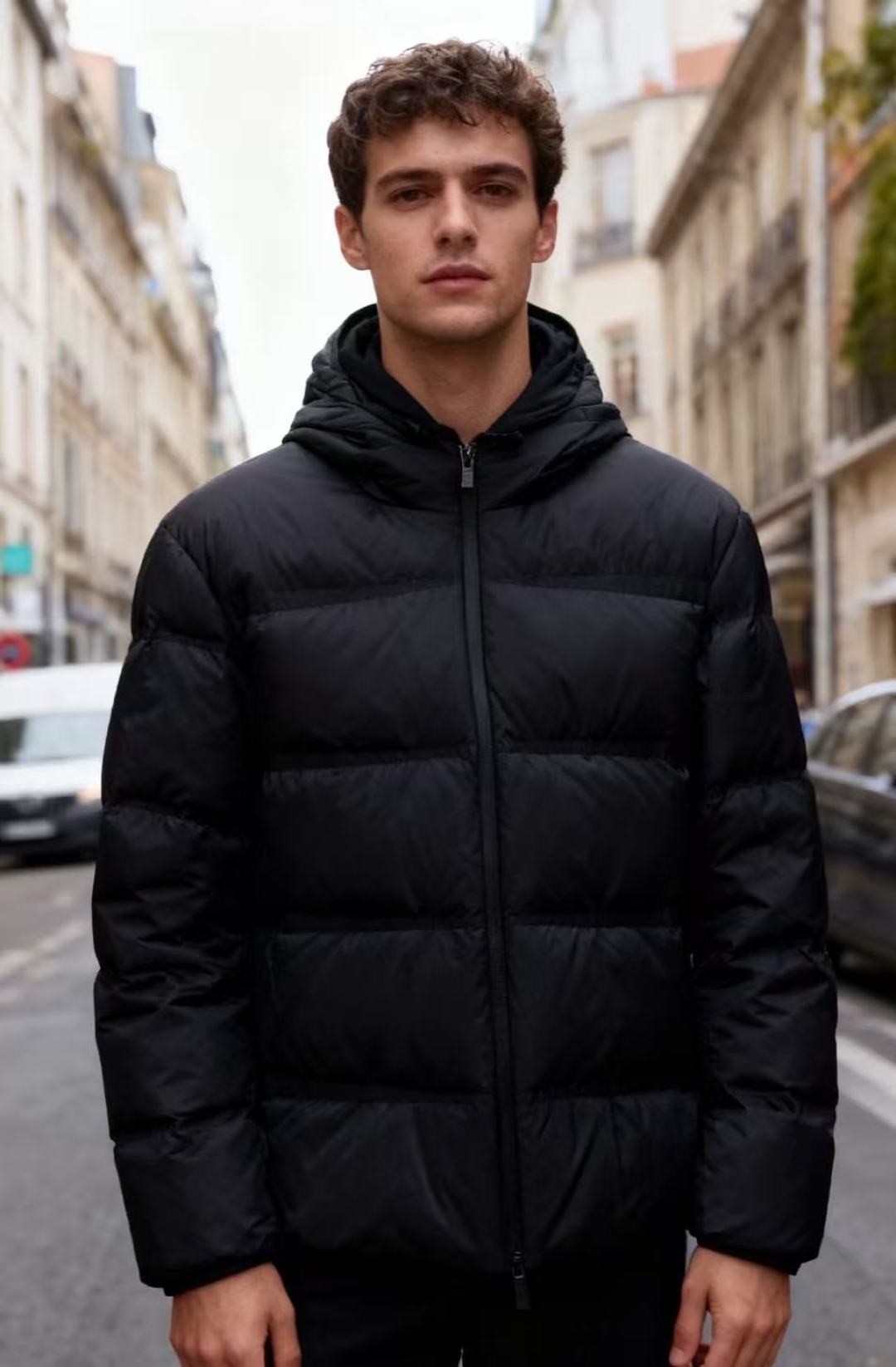 🔥蒙口/Mo*cler.2025秋冬新品！时尚男士连帽羽绒服外套！超级无敌保暖领口细节🔝时尚连帽设计👍🏻