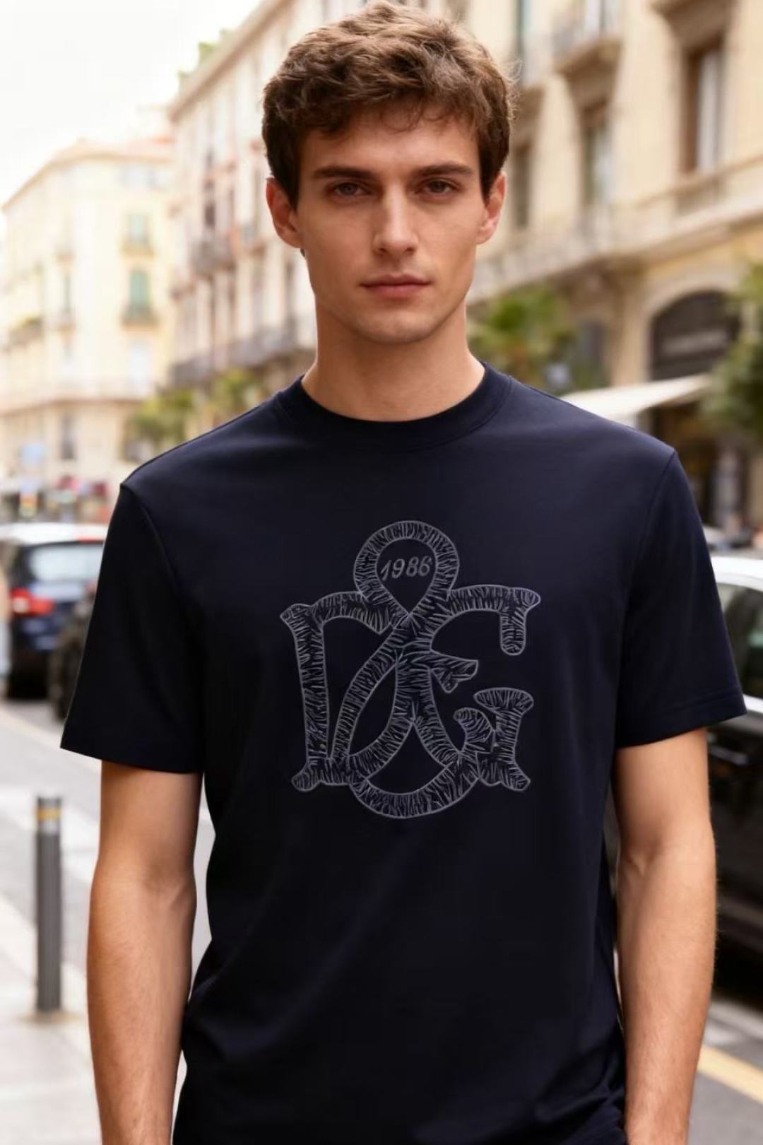 🔥杜嘉班纳/Dolce & Gabbana.2025秋季新款！时尚男士圆领短袖🍃采用进口舒适保暖棉面料👍