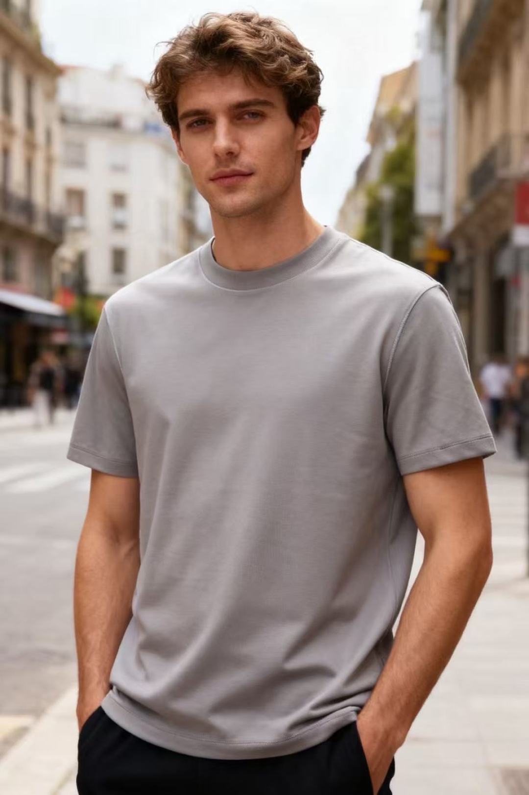 🔥杰尼*/Ze*na.2025秋季新品！时尚男士短袖打底衫！经典圆领设计🆕奢华经典净版元素搭配👍整体版型