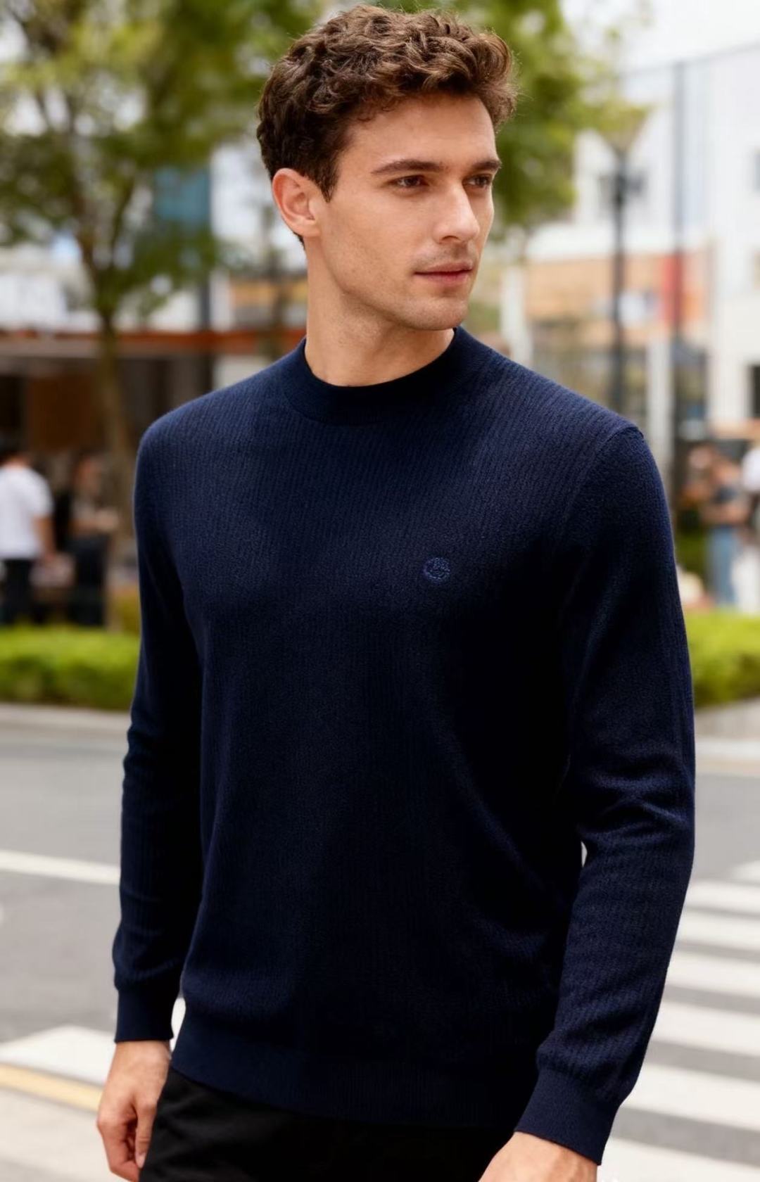 🔥lP🆕.2025秋季新品男士长袖羊毛衫👍🏼独家呈现！奢华品牌LOGO搭配✅超级百搭极符合美学基调的一款