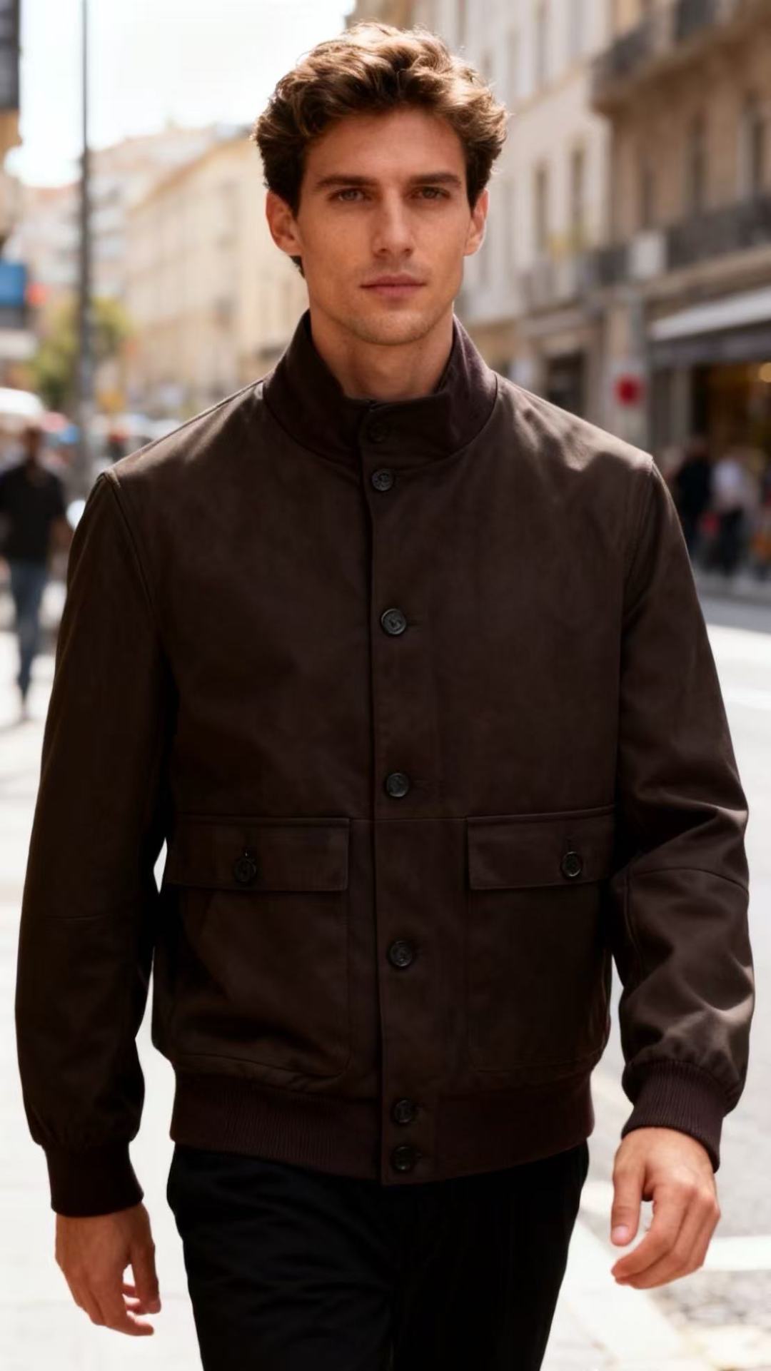 NO:648468,LP. The new autumn and winter fashionable men's all-match stand-collar jacket is made of soft and warm fabrics to present a low-key and luxurious texture. The single-row button opening and closing design is simple and elegant, and the patch pockets on both sides are decorated with exquisite buttons, which not only improves the practicality, but also adds a sense of detail to the overall look!  The stand-up collar design can prevent wind and keep warm, the body is neatly cut, and the silhouette is simple and elegant. It is suitable for business and leisure occasions and can also be integrated into daily wear. The rib design on the cuffs and hem increases the comfort of wearing and improves the overall fit. The overall style is classic and versatile, with both fashion sense and practicality. It is a must-have item in autumn and winter. Whether it is paired with a shirt or a sweater, it can show different styles. It is a high-quality item worth buying!  Sizes 48-56, shipped next day!  ,,loro piana,jackets & coats,sweaters,shirts,alexander wang19860909LP. 秋冬新款时尚男士百搭立领夹克,采用柔软保暖面料呈现出低调奢华的质感.单排纽扣开合的设计简洁大方,两侧的贴袋带有精致的纽扣装饰,既提升了实用性,也为整体造型增添了细节感！立领设计可以防风保暖,衣身剪裁利落,版型简约大气,既适合商务休闲场合,也能融入日常穿搭.袖口和下摆的罗纹设计,增加了穿着的舒适度,同时也提升了整体的贴合度.整体风格经典百搭,兼具时尚感与实用性,是秋冬季节的必备单品,无论是搭配衬衫还是毛衣,都能展现出不同的风格,是一款值得入手的优质单品！尺码48-56,隔天出货！,,loro piana,jackets & coats,sweaters,shirts,alexander wang,Men's clothing