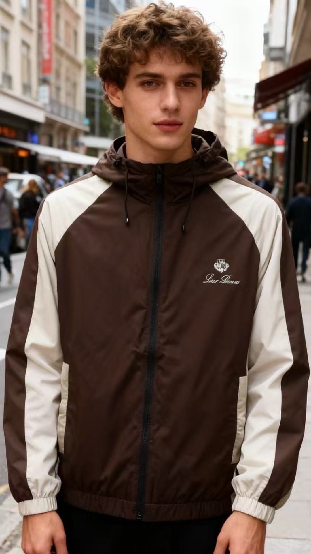 🔥lP🆕.2025秋冬新品！时尚男士拼色羽绒棉服👍奢华经典品牌LOGO设计 细节非常讲究 品味轻熟男最爱