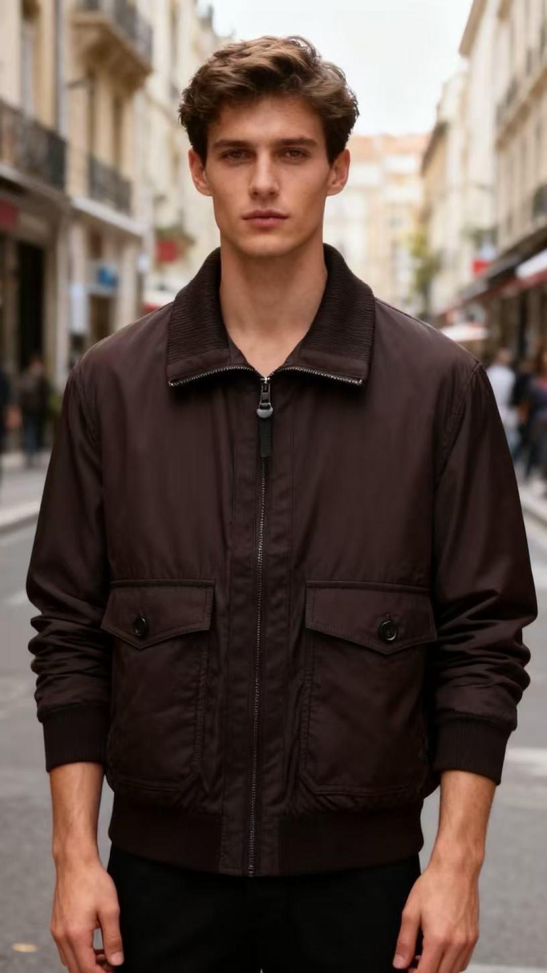 🔥lP🆕.25秋冬新款🆕时尚男士飞行员羽绒夹克，甄选高密度尼龙面料搭配优质羽绒填充，触感细腻丝滑且富有柔