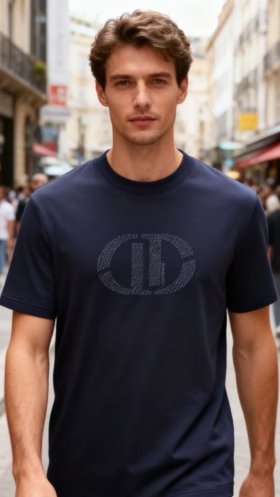 🔥迪奥/Christian D*or.2025秋冬新款🆕时尚男士圆领短袖T恤，采用柔软细腻的棉质面料，触