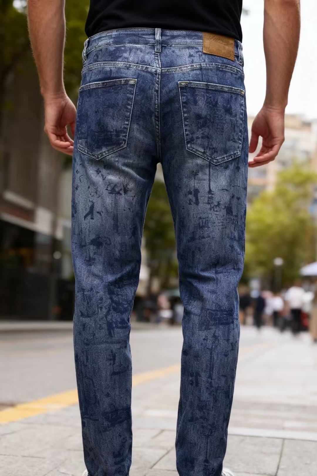 🔥路易威*/LV.25秋季新品时尚男士牛仔裤👖采用客供水洗弹力牛仔裤！奢华经典品牌Logo设计！时尚潮流