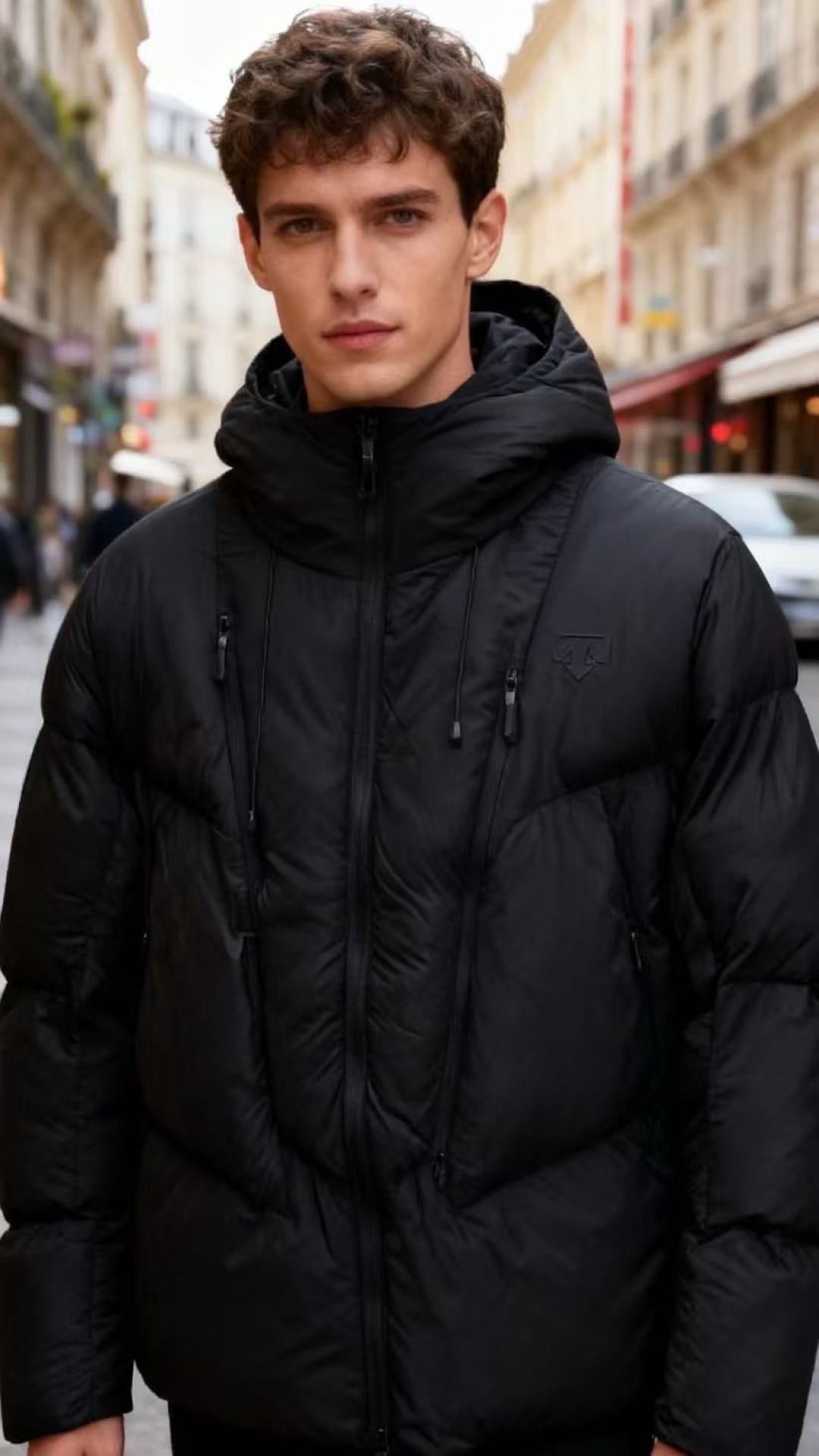 NO:621895,Descente. New style for autumn and winter!  The men's black hooded down cotton jacket adopts a fluffy quilted design as a whole, and the thick filling brings a warm and comfortable wearing experience. The hooded style is not only effective in windproof and warm, but also can freely adjust the size of the cap opening through the drawstring, which has both practicality and design. The zipper at the placket is convenient and quick to open and close, and the simple version makes it suitable for daily leisure scenes and light weight.  It easily blends into the light business wear style. Its fabric looks light and has a certain degree of wind resistance, which can provide the wearer with a good thermal insulation effect. The overall style is simple and elegant, without too many complicated decorations, but it can show a sense of fashion through details. Whether it is for daily travel in the cold winter or in slightly more formal occasions, it can become a practical item that is both warm and fashionable!  Sizes 48-56, shipped next day!  ,,jackets & coats,down jacket,hats,alexander wang19860909迪桑特. 秋冬新款！男士黑色连帽羽绒棉外套,整体采用了蓬松的绗缝设计,厚实的填充带来了温暖舒适的穿着体验.连帽款式不仅能有效防风保暖,还可以通过抽绳自由调节帽口大小,实用性与设计感兼具.门襟处的拉链开合方便快捷,搭配上简约的版型,让它既适合日常休闲场景,也能轻松融入轻商务穿搭风格.它的面料看起来轻盈且具有一定的抗风性,能为穿着者提供良好的保暖效果.整体风格简约大气,没有过多复杂的装饰,却能通过细节展现出时尚感.无论是在寒冷的冬季日常出行,还是在稍显正式的场合,都能成为一件兼具保暖与时尚的实用单品！尺码48-56,隔天出货！,,jackets & coats,down jacket,hats,alexander wang,Men's clothing