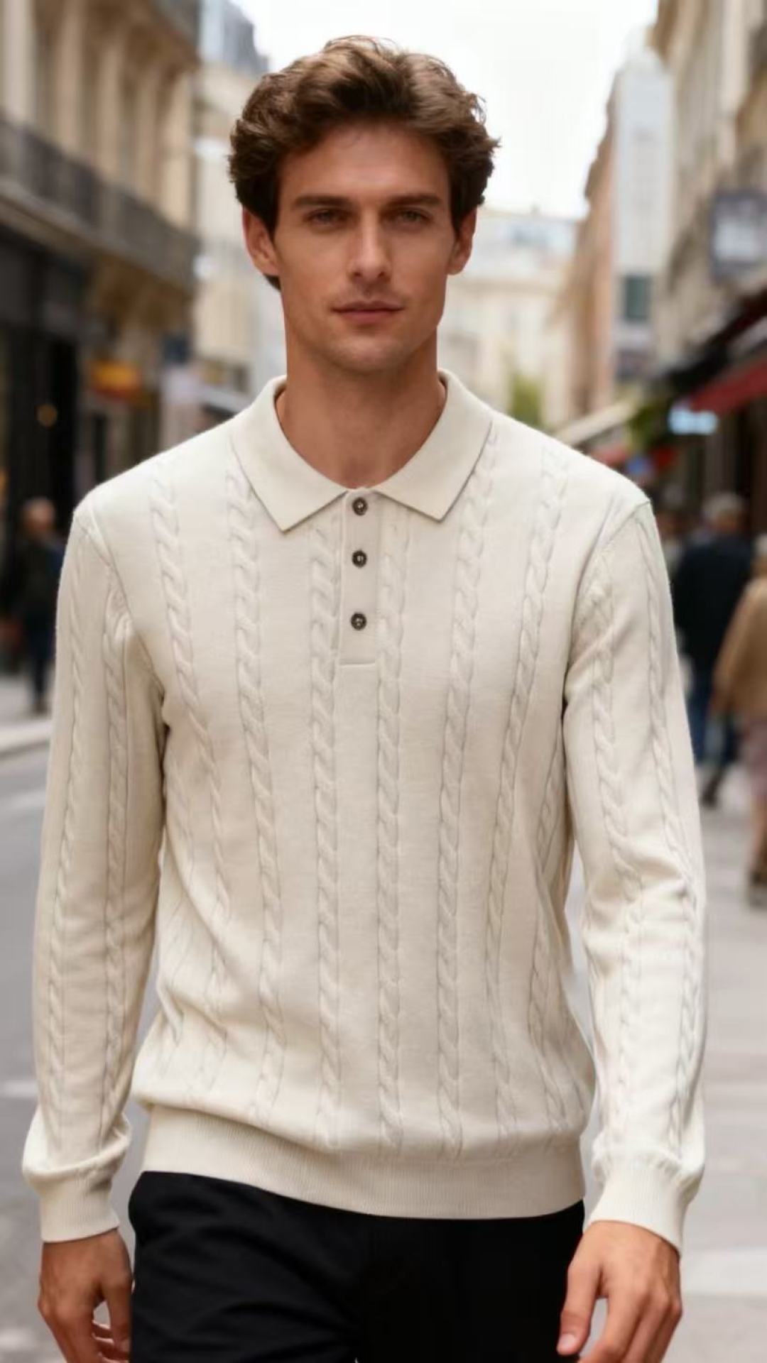 NO:643799,BC. New autumn men's lapel sweater, advanced customized and versatile style, anyone can easily wear it. It is made of comfortable cotton fabric!  Luxurious classic brand element LOGO design, very classy and a must buy for those who know the goods!  The tailoring is slim-fitting, very refined, shows off aura, and highlights the sophistication of business men. This is unique, it has just the right amount of slim fit, and the upper body effect is great!  Counter sizes M-3XL, shipped the next day!  ,,alexander wang19860909BC. 秋季新品男士翻领毛衫高级定制百搭款式 任何人都可以轻松驾驭 采用舒适棉织面料！奢华经典品牌元素LOGO设计,非常显档次懂货的必须入！版型剪裁属于修身款 非常精致,显气场,又会凸显商务男士的精致,这就是独到之处,恰到好处的修身,上身效果非常赞！专柜尺码M-3XL,隔天出货！,,alexander wang,Men's clothing