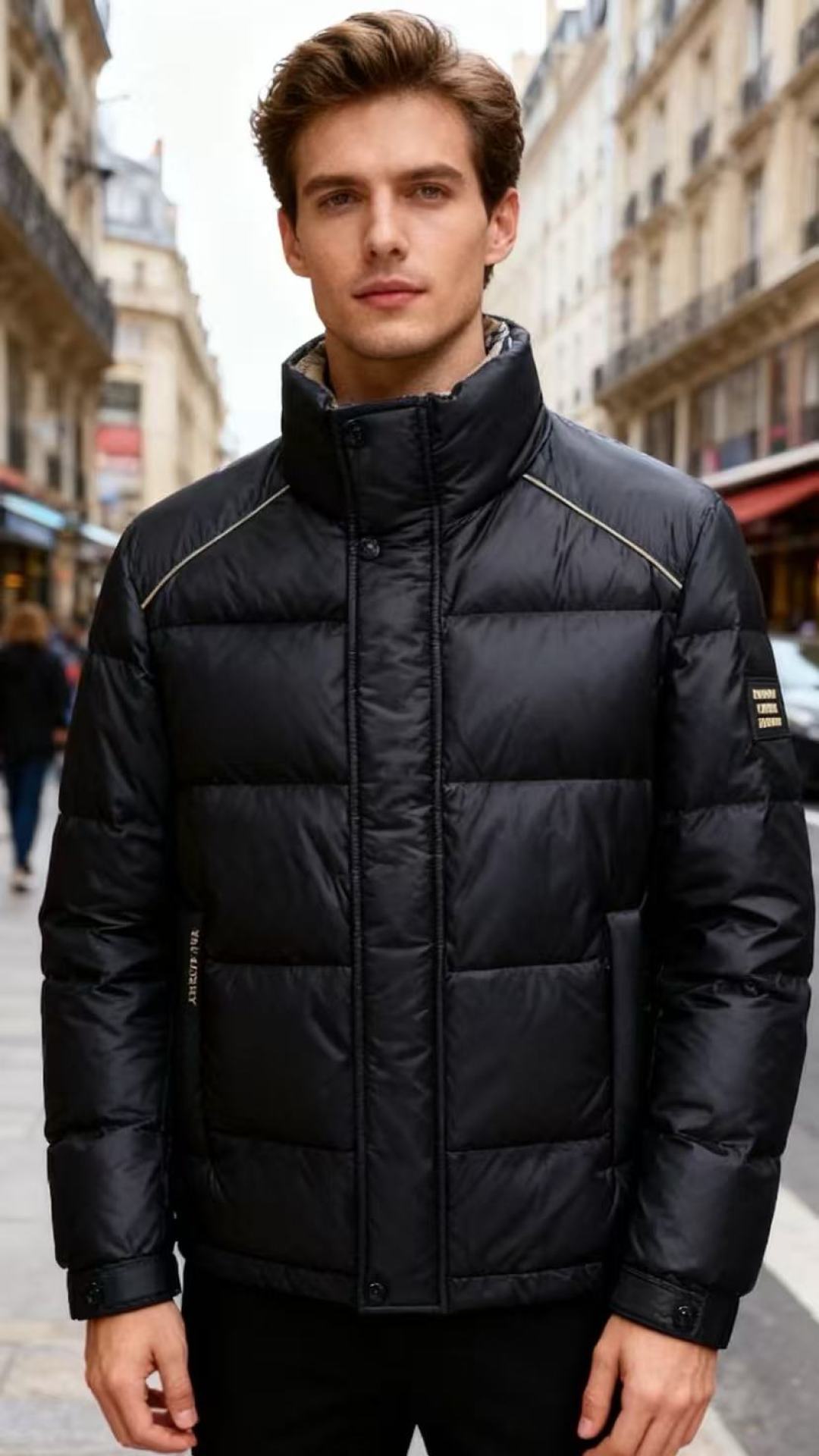 NO:648457,Burbe*ry. 25 new autumn and winter styles!  Stylish men's stand-up collar short down jacket is made of bright water-repellent fabric to create a full plaid quilted texture. The stand-up collar design is matched with snap button closure to enhance warmth retention. The luxurious customized letter LOGO matches the overall shape of the neat and slim fit. It has both light luxury texture and daily practicality. It is a business-casual style autumn and winter warm item!  Sizes 48-56, shipped next day!  ,,burberry,burberry,down jacket,alexander wang19860909巴宝丽/Burbe*ry. 25秋冬新款！时尚男士立领短款羽绒服,采用亮面防泼水面料打造出饱满的格纹绗缝肌理,立领设计搭配按扣开合增强保暖性,奢华定制字母LOGO搭配整体版型利落修身,兼具轻奢质感与日常实穿性,属于商务休闲风格的秋冬保暖单品！尺码48-56,隔天出货！,,burberry,burberry,down jacket,alexander wang,Men's clothing