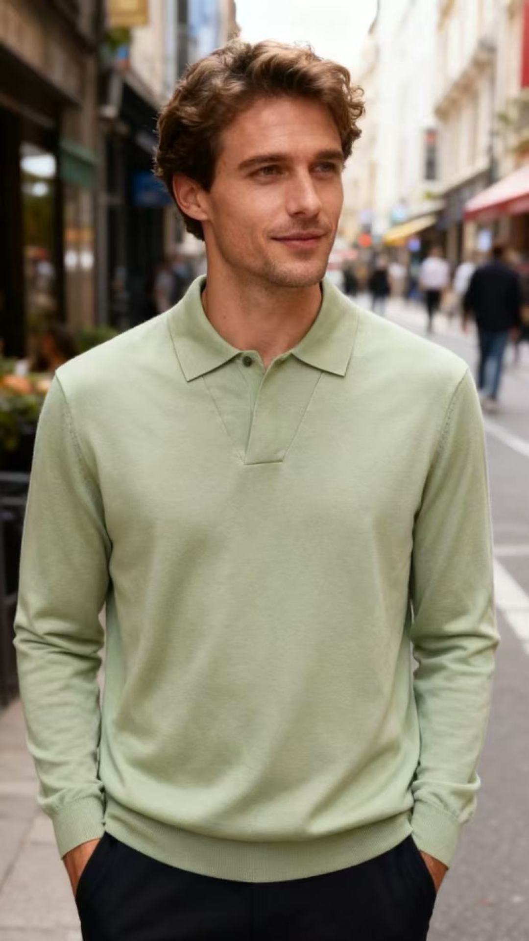 NO:648487,LP.  The 25 new autumn and winter classic men's knitted Polo shirts are made of fine knitted fabrics, with a soft and skin-friendly texture overall. The neckline is a classic Polo lapel design, with a single-button half placket style. The classic brand elements are matched with simplicity without losing a sense of detail; the long sleeves are neatly cut, the version is slim but not tight, and can fit the body shape well. The pure colors are fresh and elegant, with both casual and light business style attributes. It is a must-have item for autumn!  Sizes 48-56, shipped next day!  ,,loro piana,alexander wang19860909LP. 25秋冬新款经典男士针织Polo衫,采用细腻的针织面料打造,整体呈现出软糯亲肤的质感,领口为经典的Polo翻领设计,领口处搭配单颗纽扣的半开襟样式,经典品牌元素搭配简约又不失细节感；长袖剪裁利落,版型修身却不紧绷,能很好地贴合身形,纯色调清新雅致,兼具休闲与轻商务的风格属性,秋季必备单品！尺码48-56,隔天出货！,,loro piana,alexander wang,Men's clothing