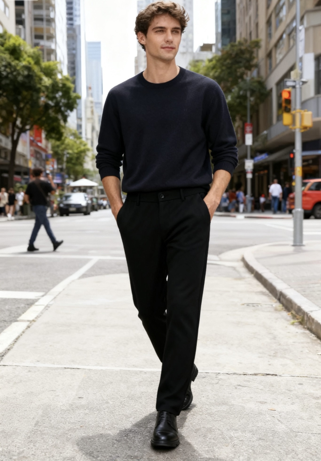 NO:648509,Pr*/Pr*da. New men's casual trousers for autumn!  Made of comfortable custom fabric, visible from the back, there are two back pockets, one of which has the brand's triangle logo. The trousers are slim and crisp, the fabric has a good drape, and there are loops on the waist. The overall style is a combination of business casual and brand texture. Casual trousers with brand logos are common in fashionable men's clothing.  The category and brand logo not only reflect the brand recognition, but also add design details to the single product. This type of pants can be adapted to various scenarios such as business and daily life. Paired with shirts and suits, it can create a formal feel. Paired with T-shirts and sneakers, it can present a casual and trendy style. It is an outfit choice that combines practicality with brand tone.  Sizes 30-38, 35 available!  Ships next day!  ,,prada,sneakers,shirts,tees,t-shirt,business suit,alexander wang19860909普拉*/Pr*da. 秋季新款男士休闲西裤！采用舒适定制面料从背面可见,有两个后口袋,其中一个口袋带有品牌三角标识,裤型修身挺括,面料垂坠感较好,腰部有裤袢设计,整体风格偏向商务休闲与品牌质感的结合.带有品牌标识的休闲西裤是时尚男装中的常见品类,品牌标识不仅是品牌辨识度的体现,也为单品增添了设计细节.这类裤子可适配商务、日常等多种场景,搭配衬衫、西装可打造正式感,搭配T恤、运动鞋则能呈现休闲潮流风格,是兼具实用性与品牌调性的穿搭选择. 尺码30-38,有35！隔天出货！,,prada,sneakers,shirts,tees，t-shirt,business suit,alexander wang,Men's clothing