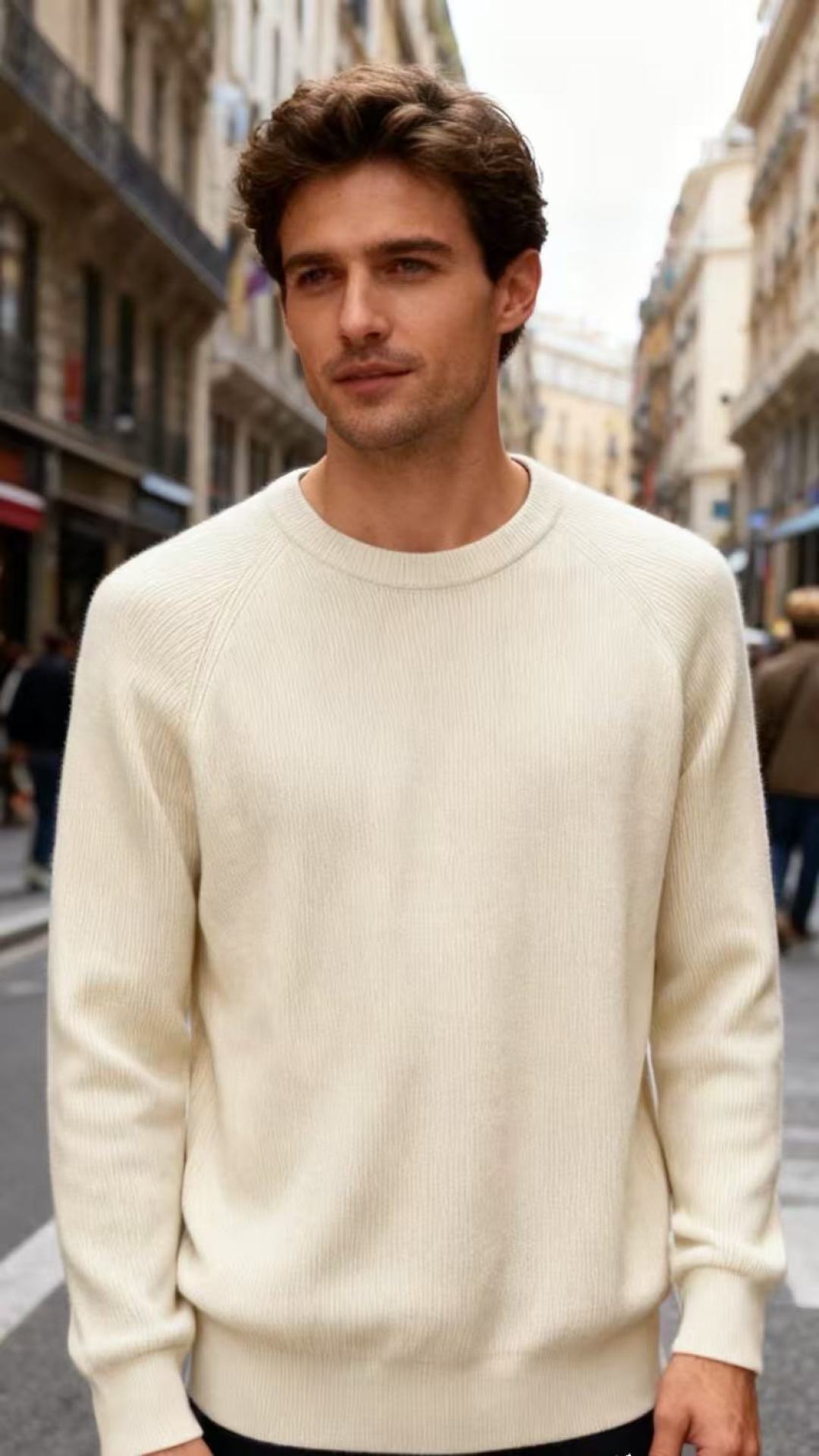 NO:656213,BC. 25 new fall products!  Fashionable men's knitted crew neck sweater, made of vertical grooved knitted texture, with a solid and textured texture. The shoulders are designed with raglan sleeves, which makes the overall shape more suitable for the body shape and allows for more freedom of movement. The classic crew neck style is simple and elegant, and the luxurious classic brand elements are matched with the sweater. The overall cut is neat and the length is moderate. It has both casual and light business wear attributes. Sizes 48-56, shipped the next day!  ,,sweaters,alexander wang19860909BC. 25秋季新品！时尚男士针织圆领毛衣,采用竖坑条的针织纹理打造,质感扎实且富有肌理感,肩部为插肩袖设计,让整体版型更贴合身形且活动更自在；经典的圆领款式简约大气,奢华经典品牌元素搭配毛衣整体剪裁利落,长度适中,兼具休闲日常与轻商务的穿搭属性.尺码48-56,隔天出货！,,sweaters,alexander wang,Men's clothing