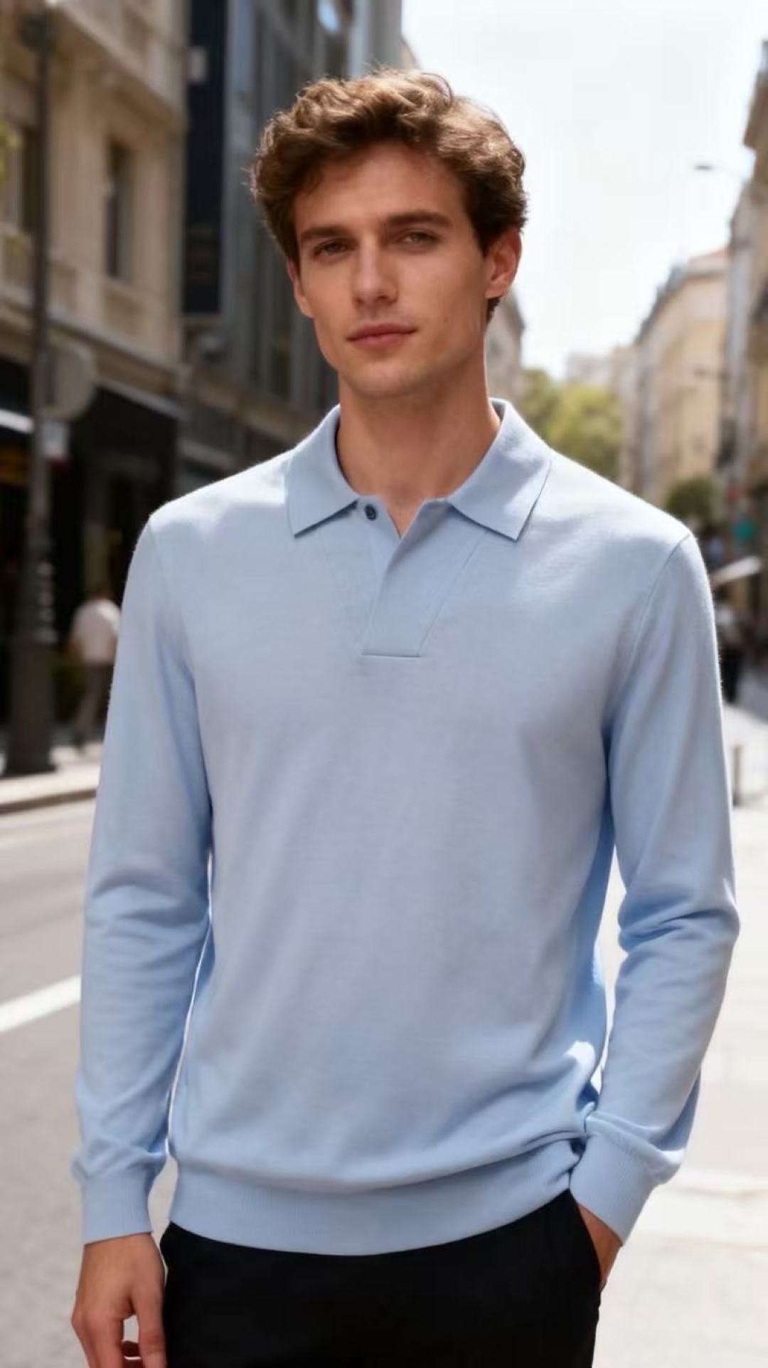 NO:656209,LP.  The 25 new autumn and winter classic men's knitted Polo shirts are made of fine knitted fabrics, with a soft and skin-friendly texture overall. The neckline is a classic Polo lapel design, with a single-button half placket style. The classic brand elements are matched with simplicity without losing a sense of detail; the long sleeves are neatly cut, the version is slim but not tight, and can fit the body shape well. The pure colors are fresh and elegant, with both casual and light business style attributes. It is a must-have item for autumn!  Sizes 48-56, shipped next day!  ,,loro piana,alexander wang19860909LP. 25秋冬新款经典男士针织Polo衫,采用细腻的针织面料打造,整体呈现出软糯亲肤的质感,领口为经典的Polo翻领设计,领口处搭配单颗纽扣的半开襟样式,经典品牌元素搭配简约又不失细节感；长袖剪裁利落,版型修身却不紧绷,能很好地贴合身形,纯色调清新雅致,兼具休闲与轻商务的风格属性,秋季必备单品！尺码48-56,隔天出货！,,loro piana,alexander wang,Men's clothing