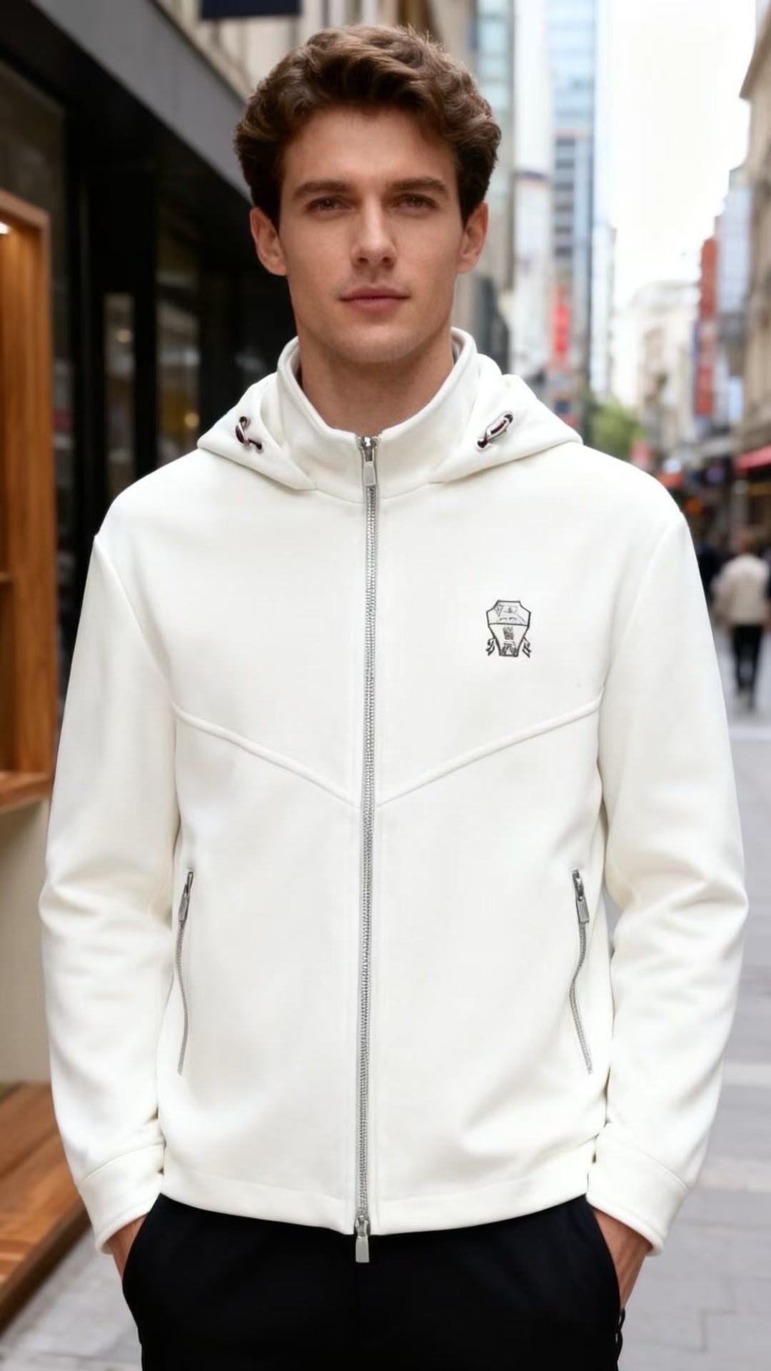 NO:656203,BC. 2025ss new autumn and winter style!  Classic men's light luxury casual hooded jacket, the luxury brand logo highlights the stunning autumn and winter fashionable casual jacket. Wearing it makes you feel comfortable and slim, lazy and casual, combined with clean and simple colors, it is particularly eye-catching and suitable for daily wear~ We introduce fashionable items with embellished vitality, a must-have item for autumn and winter!  Counter sizes 48-56, shipped the next day!  ,,jackets & coats,jackets & coats,hats,alexander wang19860909BC. 2025ss秋冬新款！经典男士轻奢休闲连帽外套,奢华品牌Logo突出惊艳秋冬季时尚潮流休闲夹克,穿上就是舒适自在又显瘦的存在,慵懒而随性,结合干净简单的色系就特别耐看,适合日常穿着~倾情推出缀饰活力的时尚单品,秋冬必备单品！专柜尺码48-56,隔天出货！,,jackets & coats,jackets & coats,hats,alexander wang,Men's clothing