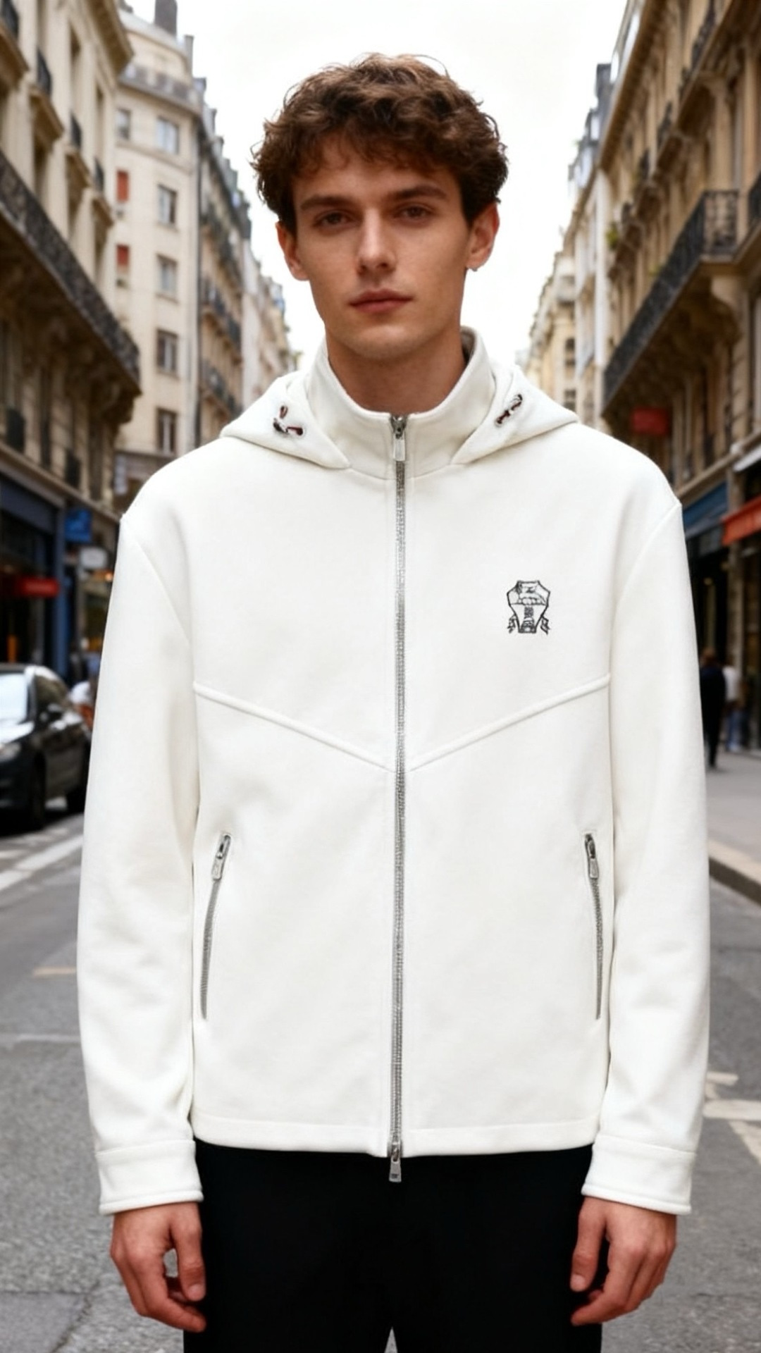 🔥Bc.25秋冬新款！时尚男士连帽拉链外套，整体为宽松合身版型，采用舒适保暖面料结合工艺打造，连帽设计搭