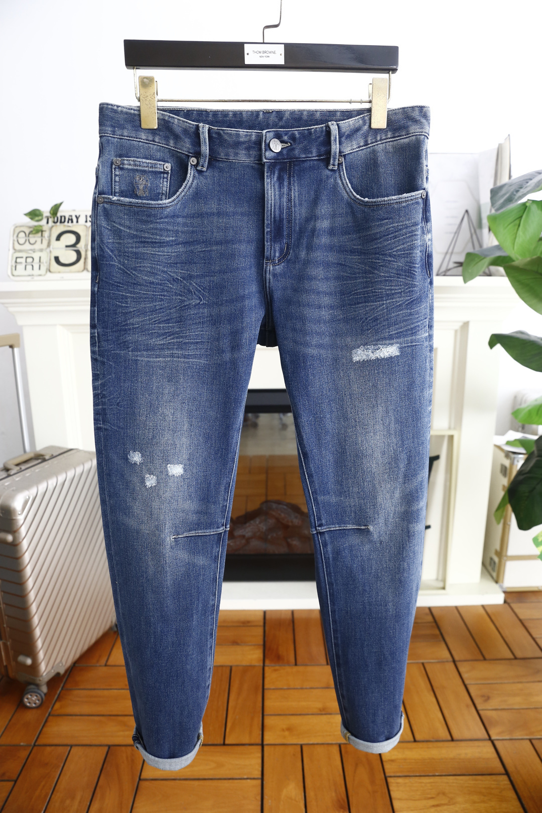 🔥Bc.25秋季新品时尚男士牛仔裤👖采用客供水洗弹力牛仔裤！奢华经典品牌原版Logo设计！时尚潮流因此已