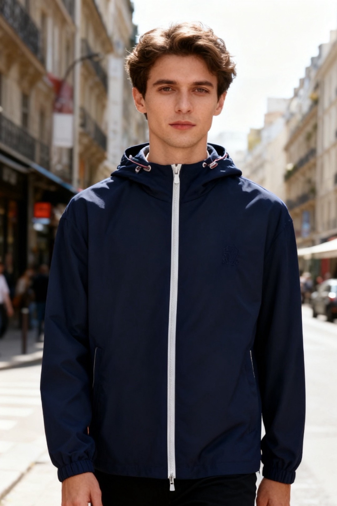 NO:712050,The BC. 25 autumn and winter men's hooded jacket adopts a hooded design with drawstring decorative details on the brim. It has a full zipper closure on the front and contrasting edges on the zipper edge. There are patch pockets on both sides of the body and a low-key brand logo embroidery on the left chest. The cuffs are elasticated and the overall shape is regular. The fabric has a smooth texture and the shape is crisp. It is practical for both casual and daily wear, and is suitable for spring, autumn and winter!  Sizes 48-56, shipped next day!  ,,jackets & coats,hats,19860909BC. 25秋冬男士连帽外套采用连帽设计,帽檐处有抽绳装饰细节,正面是全拉链开合样式,拉链边缘有撞色包边.衣身两侧设有贴袋,左胸位置有低调的品牌标识刺绣,袖口为松紧收边处理,整体为常规版型,面料呈现出顺滑的质感且版型挺括,兼具休闲与日常穿搭的实用性,适合春秋冬穿着！尺码48-56,隔天出货！,,jackets & coats,hats,,Men's clothing