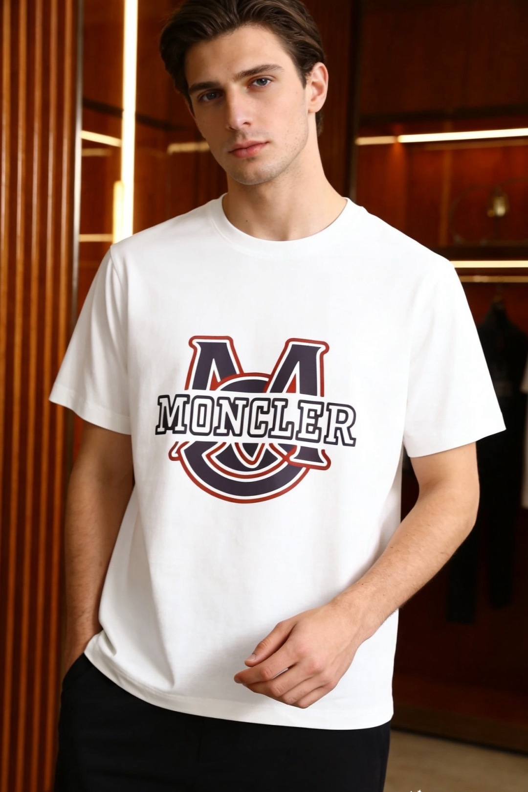 🔥蒙口.（🌾）2026早春新品🆕时尚男士圆领短袖T恤，甄选高支舒适棉面料，触感细腻软糯，上身透气不闷汗，