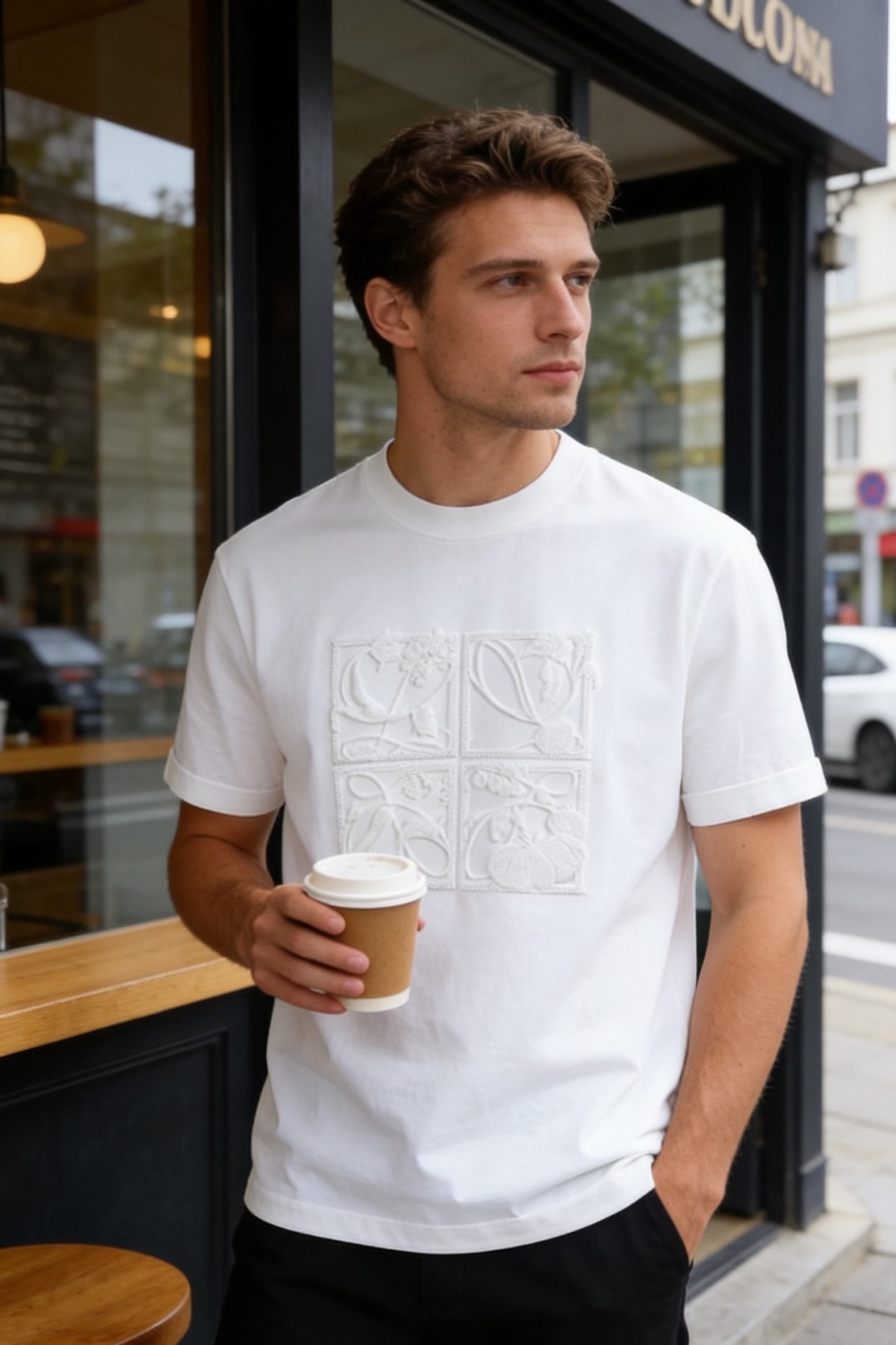 NO:726529,Luo Yiwei. (Supporting New Year’s Eve) 2026 early spring new products!  Fashionable men's round neck short sleeves are made of comfortable cotton fabric, which is skin-friendly, breathable and moderately stiff. The round neck shape is suitable for various body shapes, and the loose tailoring brings an unrestricted comfort experience. The classic LOGO design of a luxury brand on the chest!  Incorporate low-key and exquisite brand recognition into a simple basic style. Wearing it alone can highlight the texture, and layering it inside can add layers to the overall look. It is a versatile item with both practicality and design!  Sizes M-5XL, shipped next day!  ,,loewe,T-shirt,19860909罗意威.（支持年后） 2026早春新品！时尚男士圆领短袖采用舒适棉面料,触感亲肤且兼具透气性与适度挺括感.圆领版型适配多元身形,宽松剪裁带来无束缚的舒适体验.胸前奢华品牌经典LOGO设计！在简约基础款中融入低调精致的品牌辨识度,单穿可凸显质感,内搭能为整体造型增添层次,是兼具实用性与设计感的百搭单品！尺码M-5XL,隔天出货！,,loewe,T-shirt,,Men's clothing