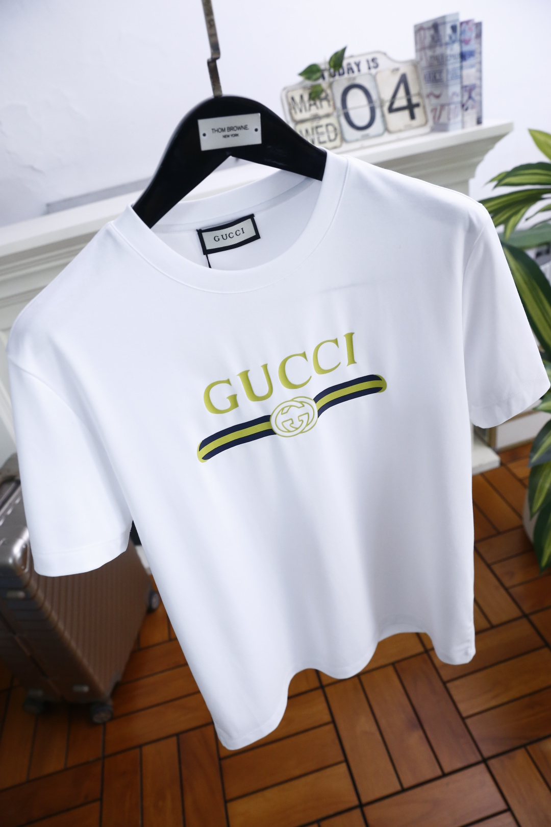 🔥古驰/Gu*ci.2026春夏新品男士短袖上市🍃经典圆领设计！重磅级尤物单品，新形态雅痞风格👍🏻高街混