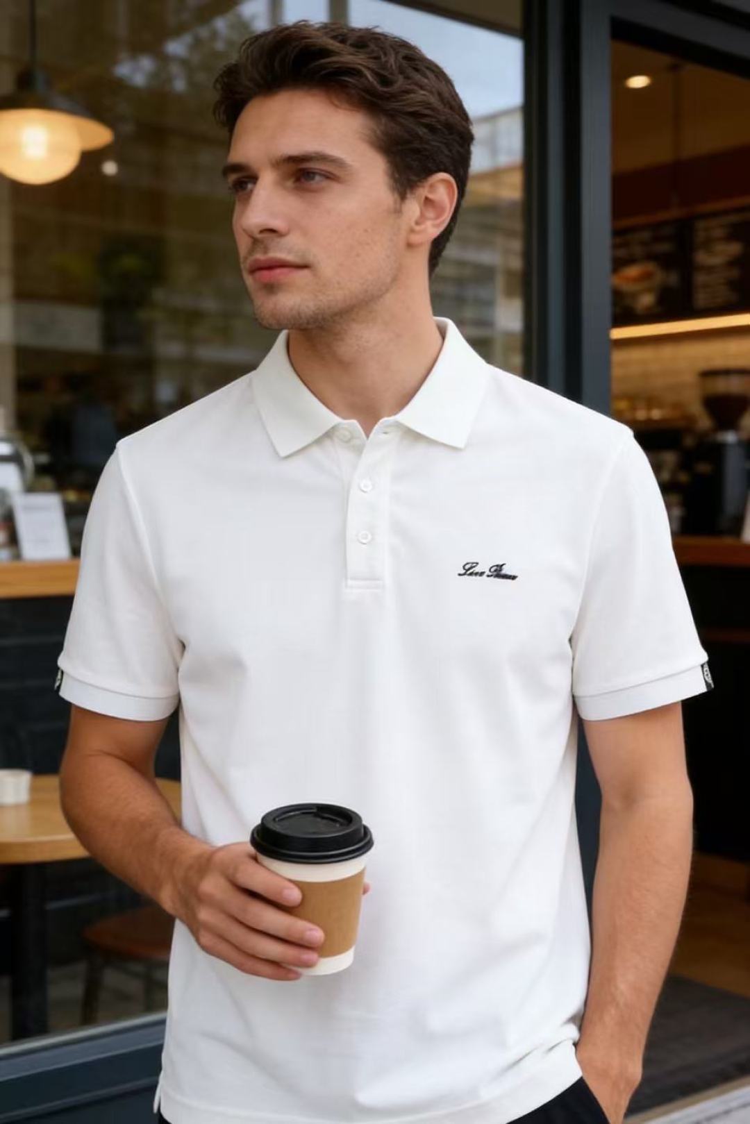 🔥Loro piana.26春夏新品🆕经典男士时尚翻领Polo短袖👍🏻时尚单品设计，更加时尚舒适，高标准